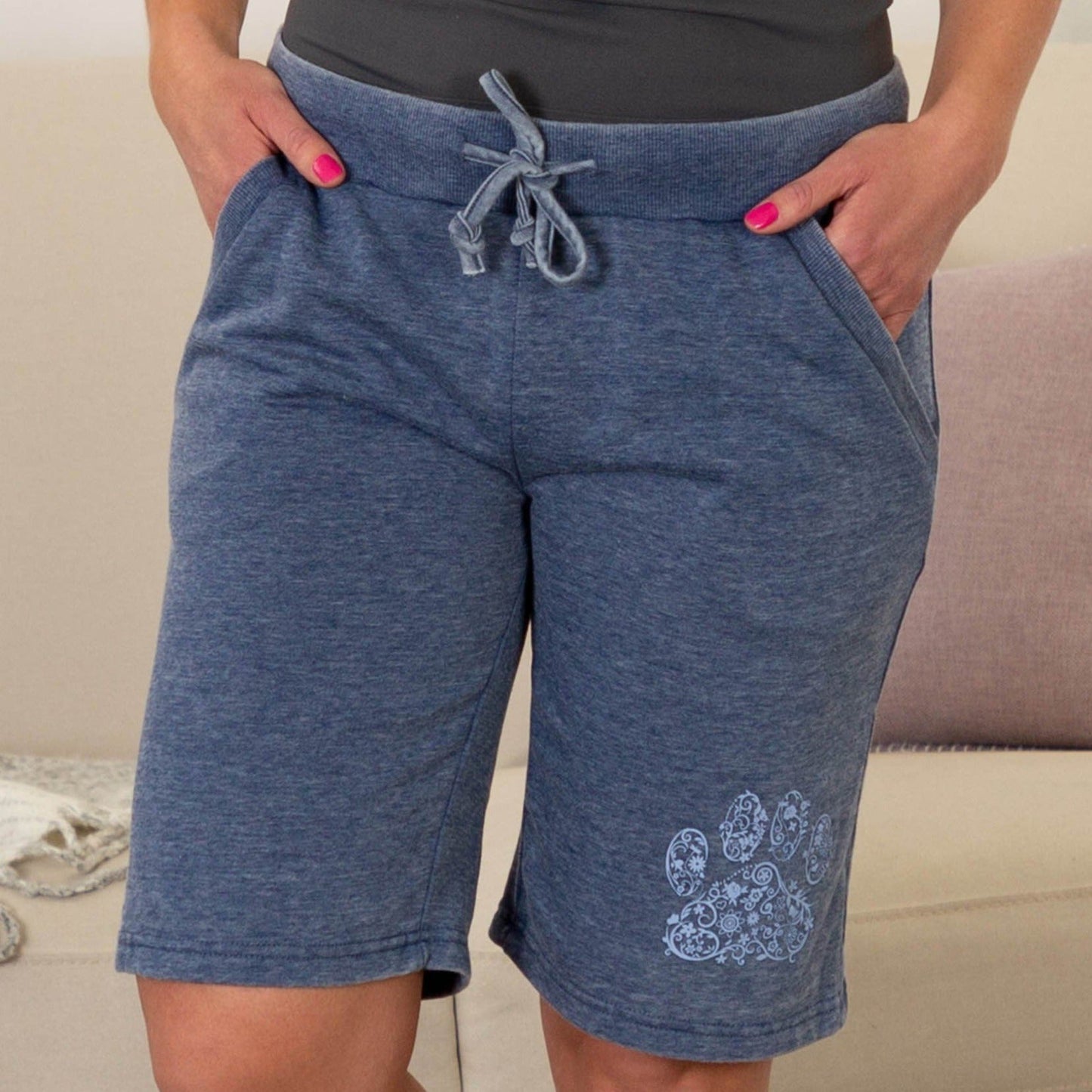 Purple Paw Burnout Board Shorts