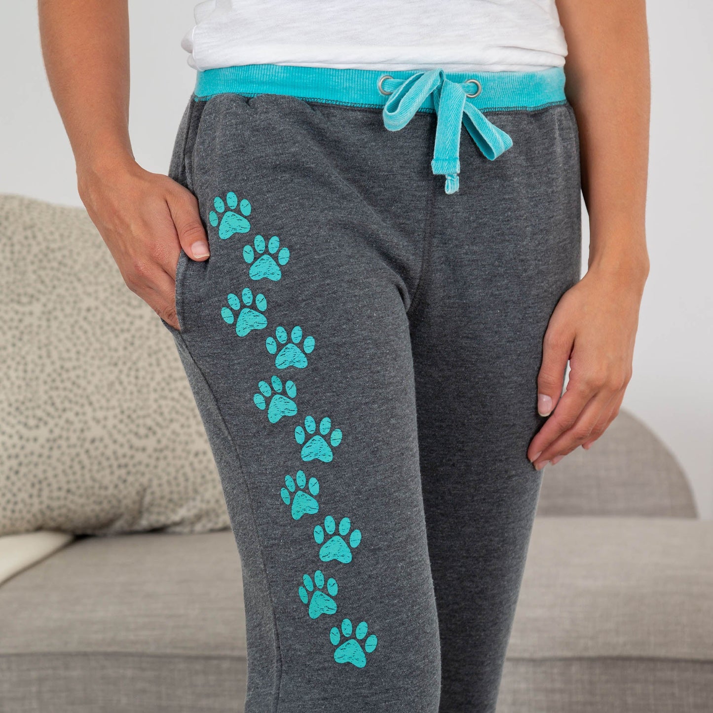 Walking Paws Burnout Sweatpants with Pockets
