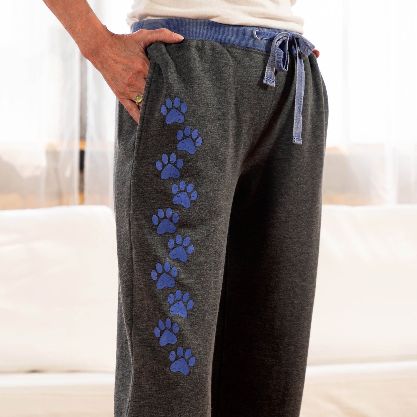 Walking Paws Burnout Sweatpants with Pockets