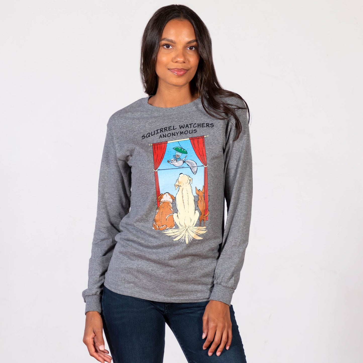 Squirrel Watchers Anonymous Long Sleeve T-Shirt