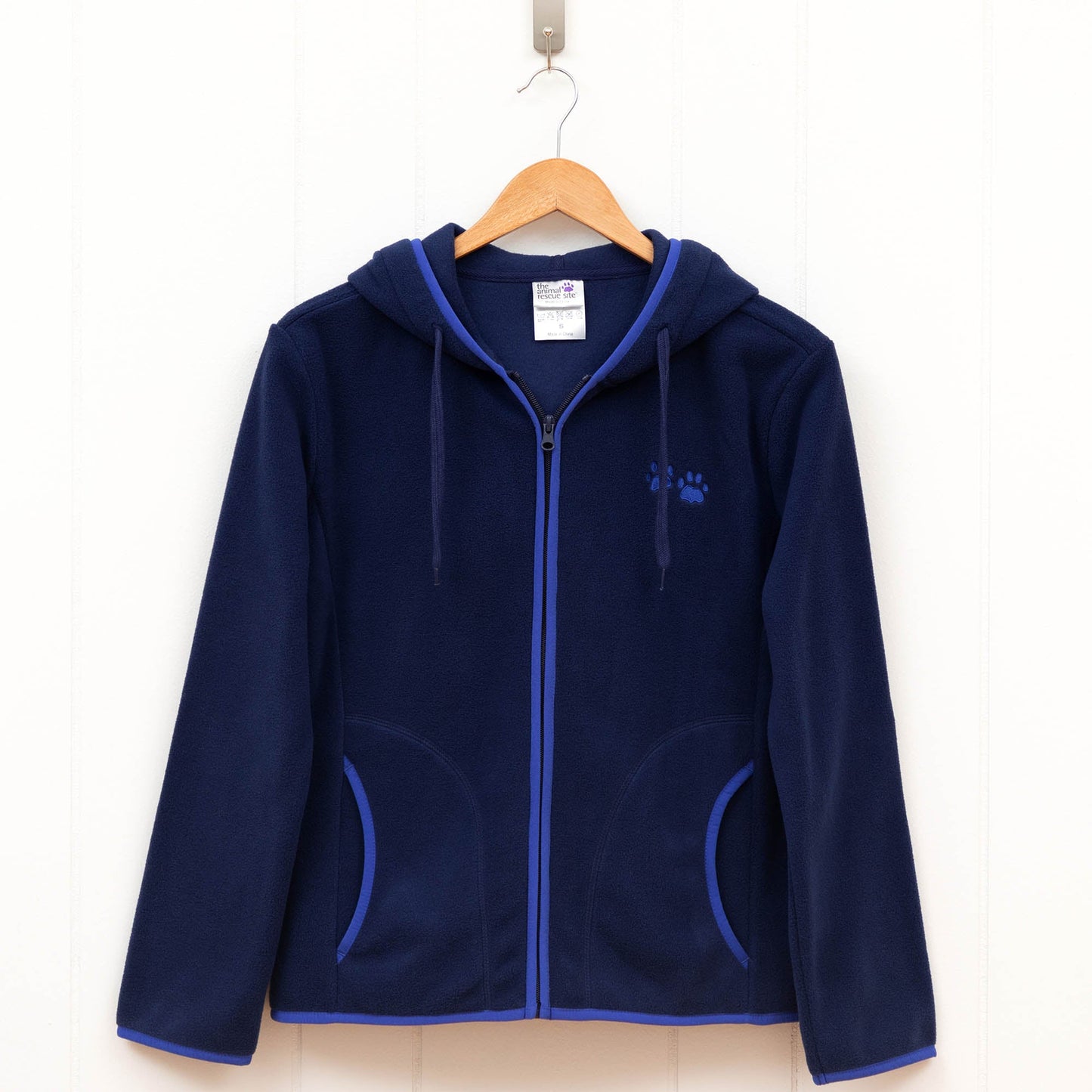 Purple Paw Trimmed Polar Fleece Hooded Jacket