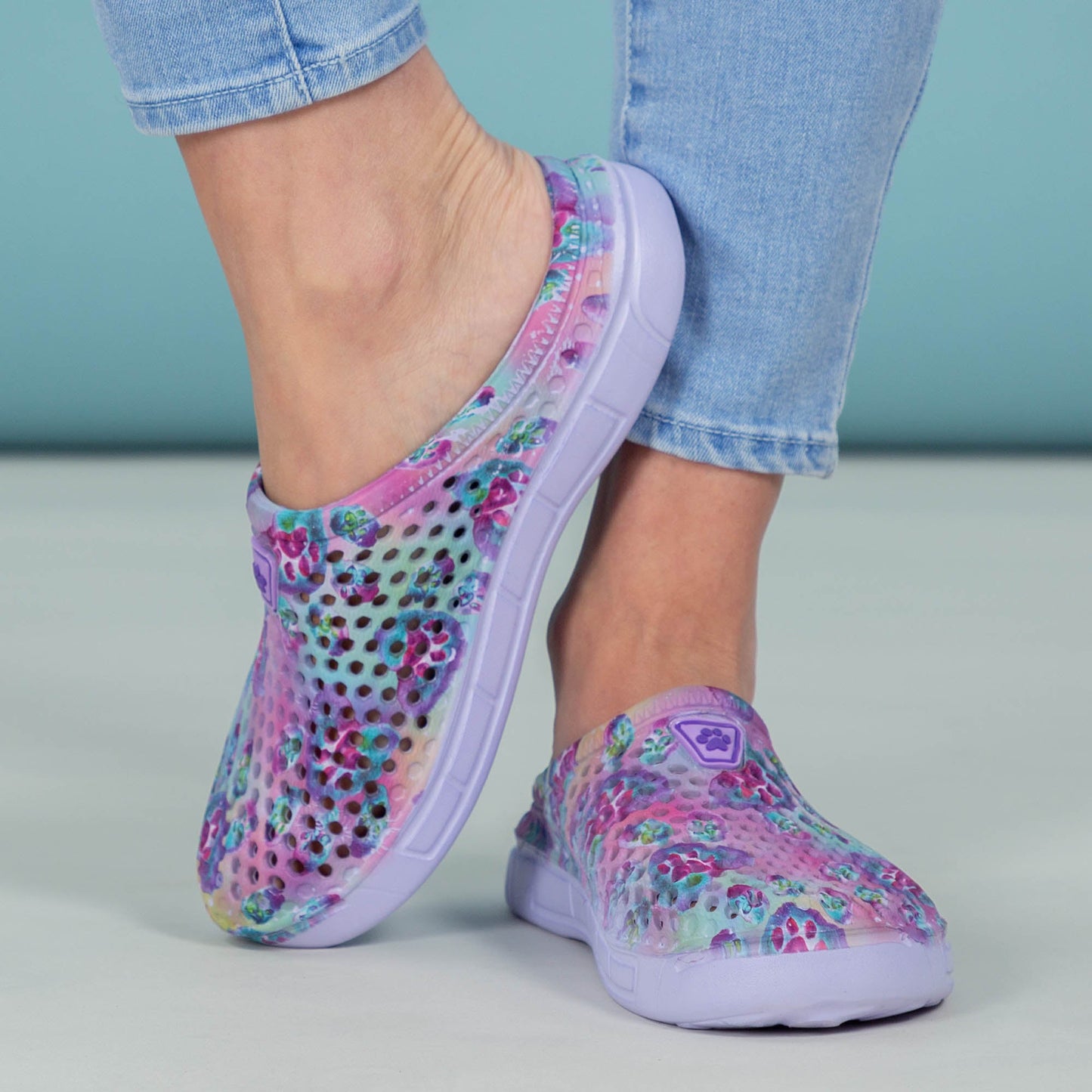 Rainbow Paw Slip-On Clogs