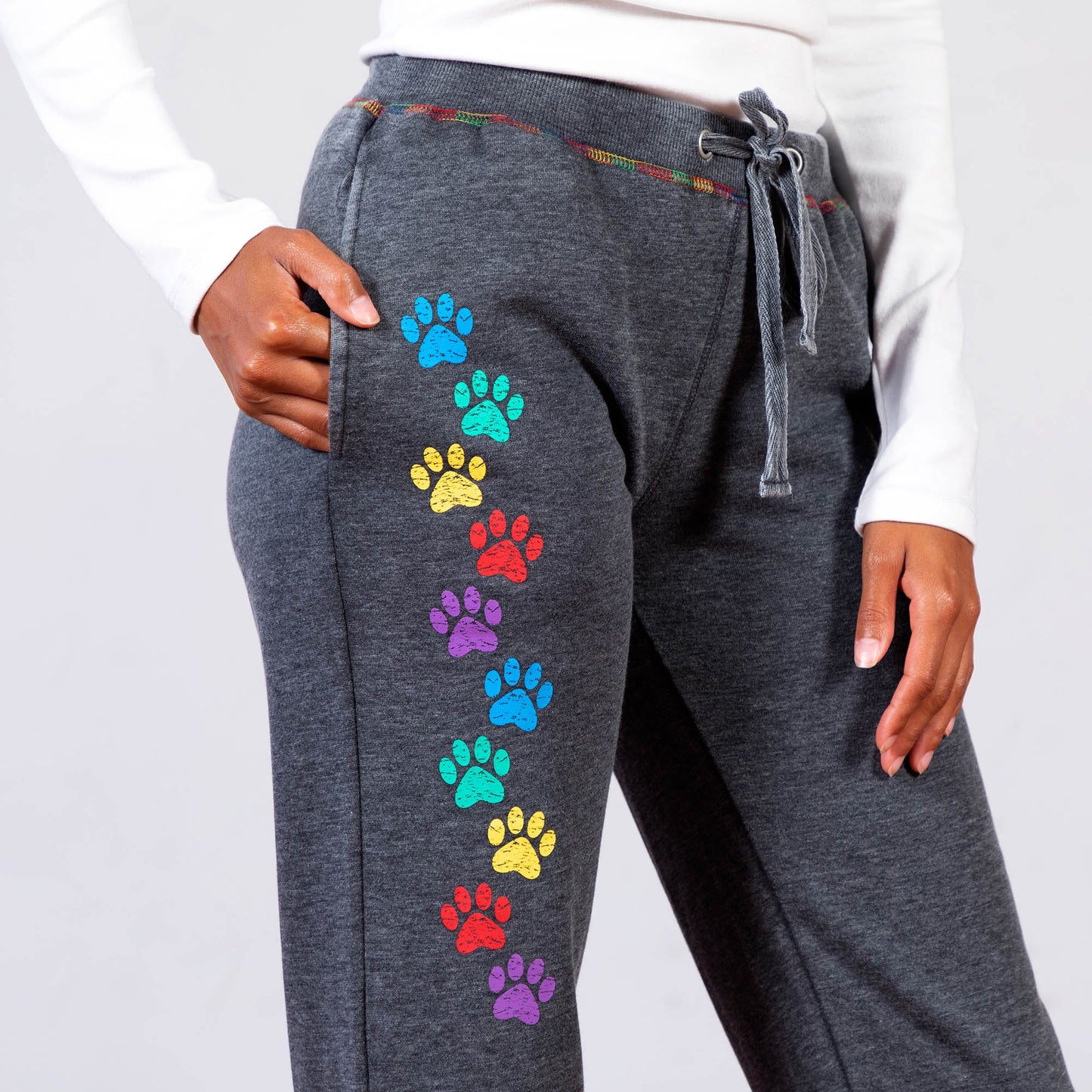 Walking Paws Burnout Sweatpants with Pockets