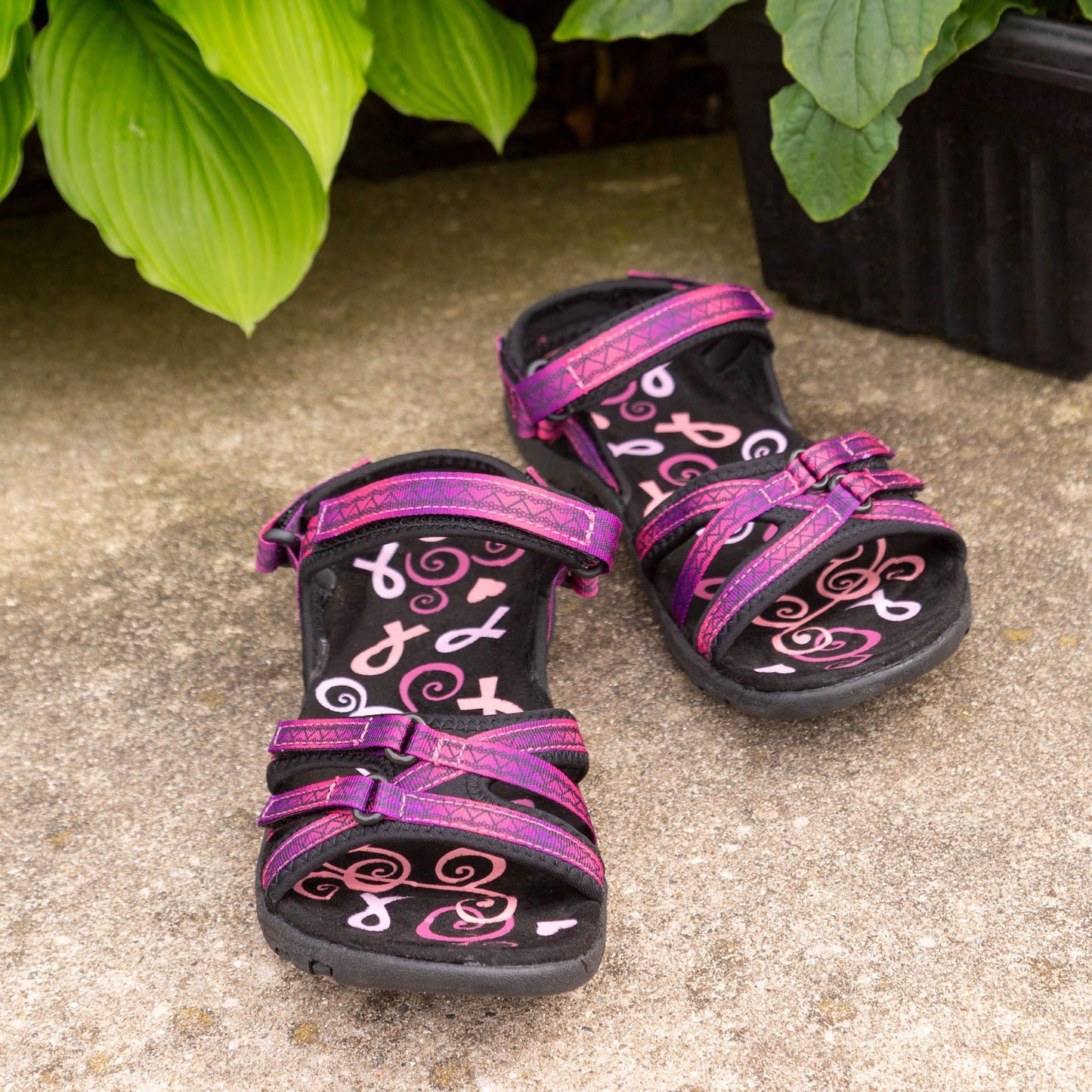 Ultralite™ Pink Ribbon Strappy Sport Sandals