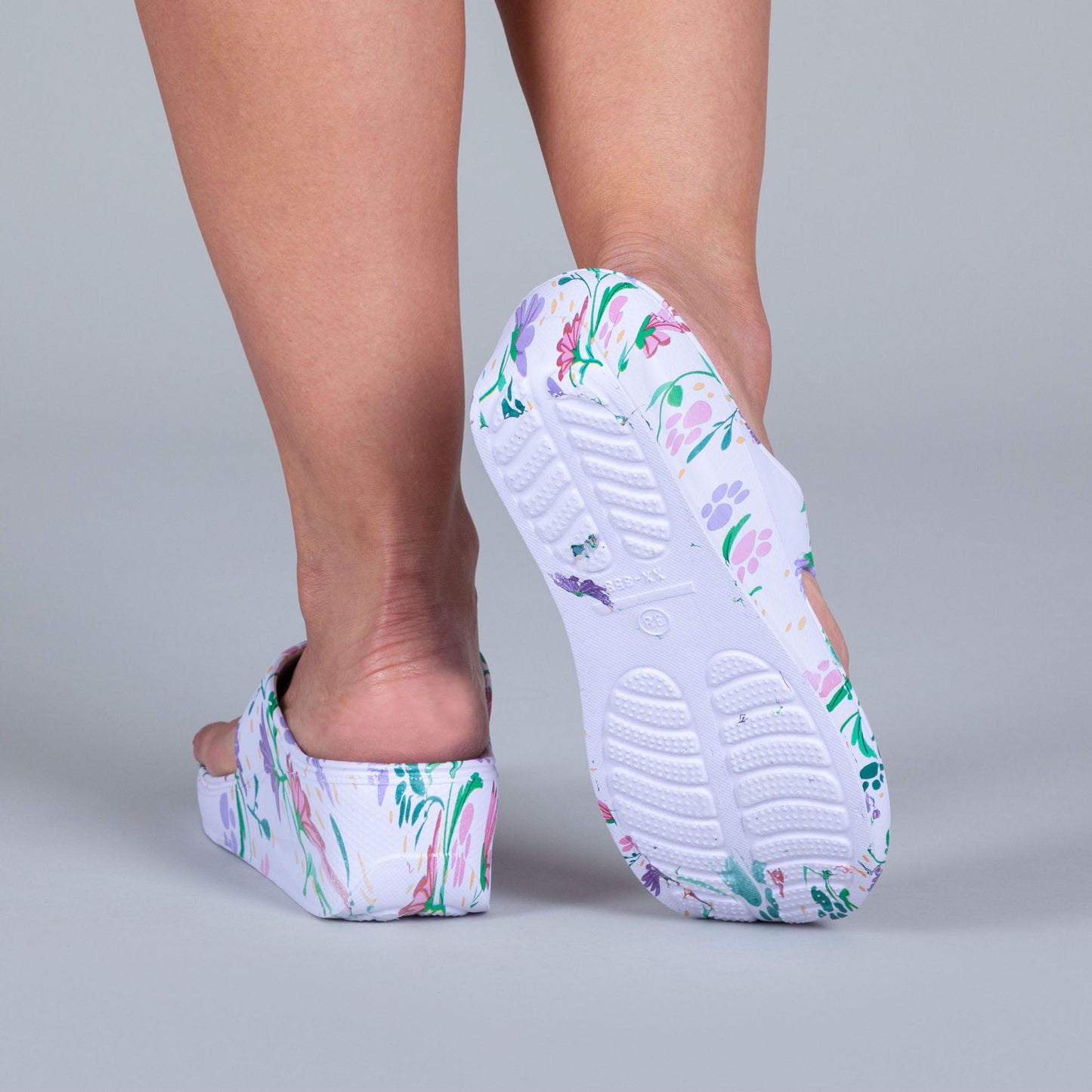 Paw Print Wedge Flip Flops