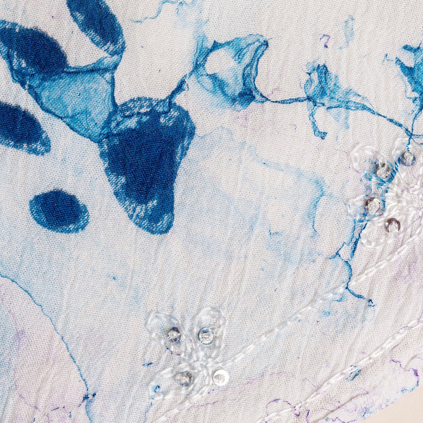 Marbleous Paw Print Hand Crafted Long Dress