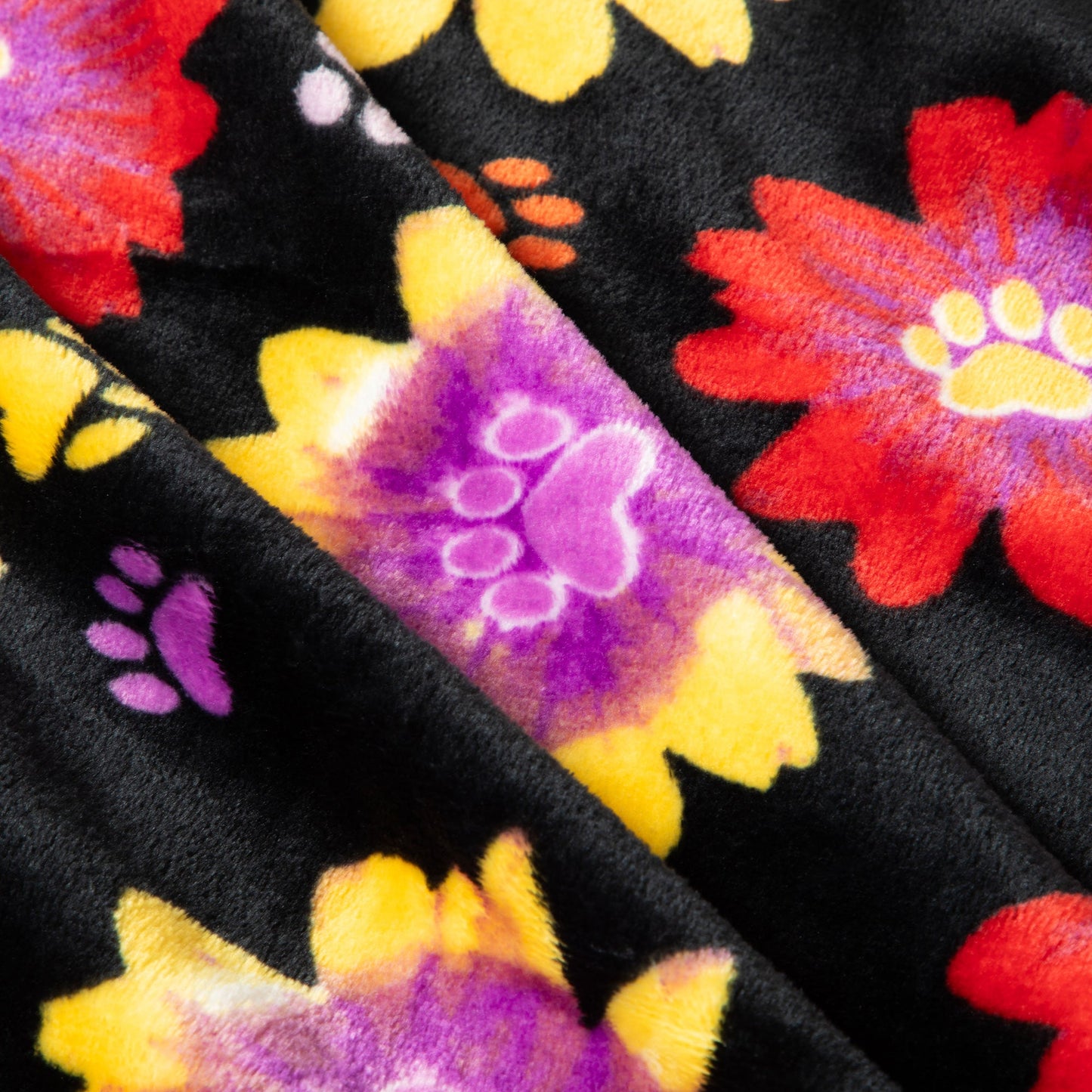 Super Cozy™ Fleece Paw Print Throw Blanket