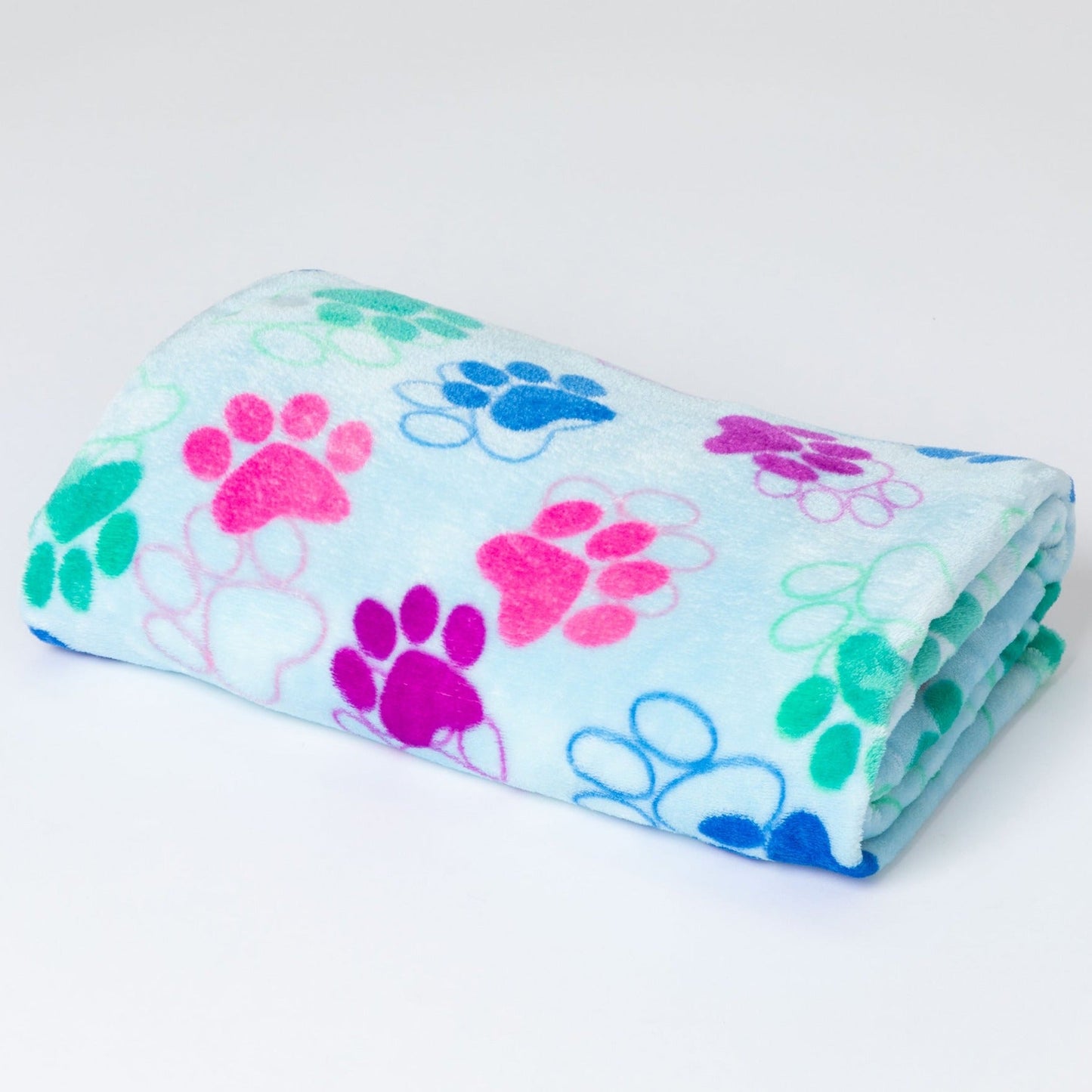 Super Cozy™ Fleece Paw Print Throw Blanket