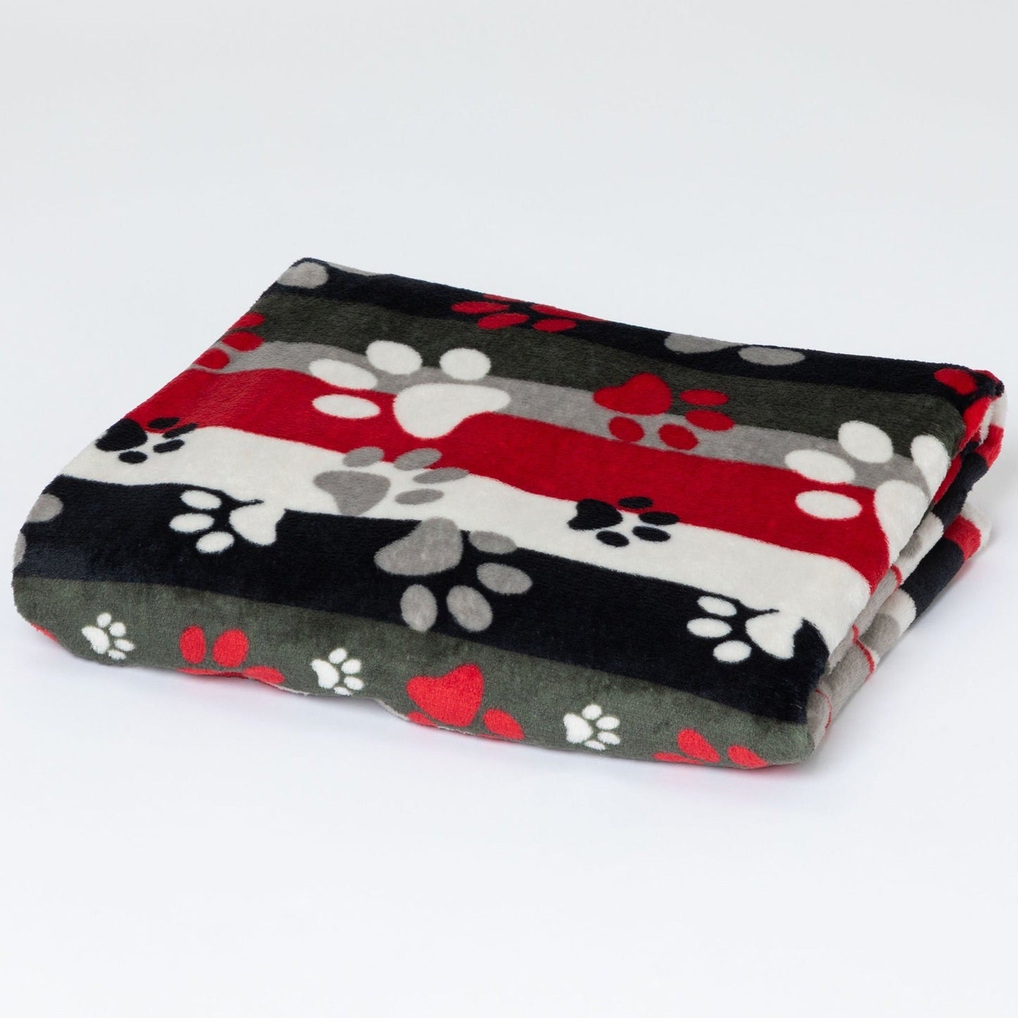 Super Cozy™ Fleece Paw Print Throw Blanket