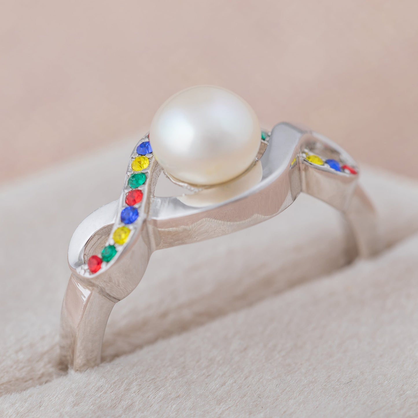 Infinite Hope™ Sterling & Pearl Autism Awareness Ring