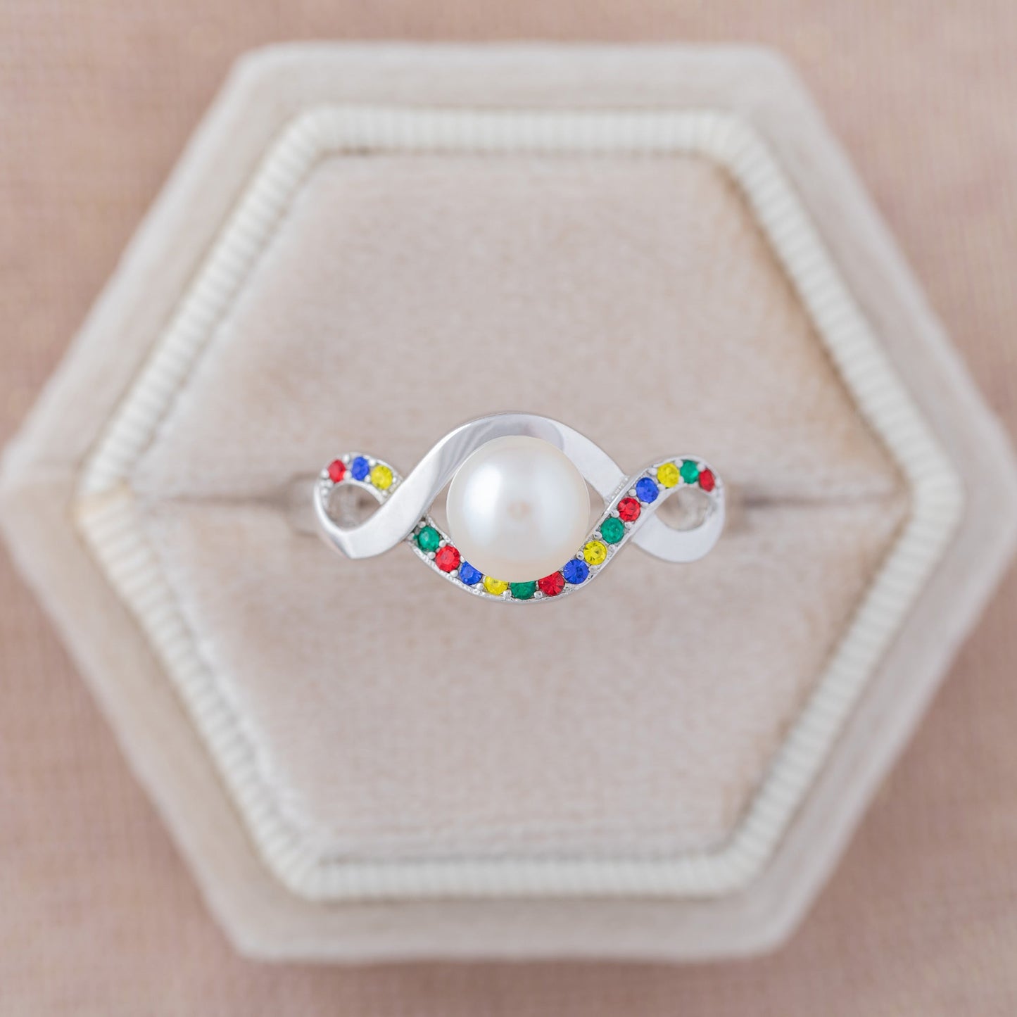 Infinite Hope™ Sterling & Pearl Autism Awareness Ring
