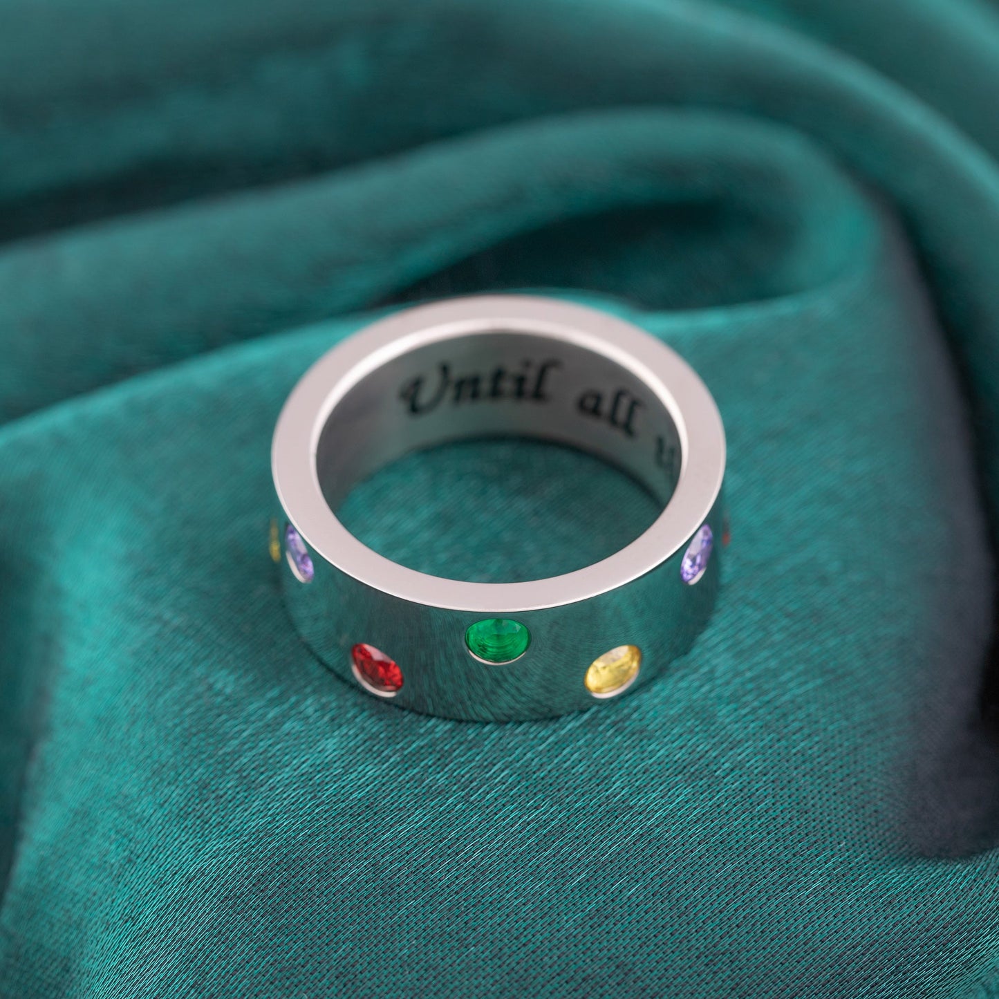 Until All the Pieces Fit™ Crystal & Titanium Ring