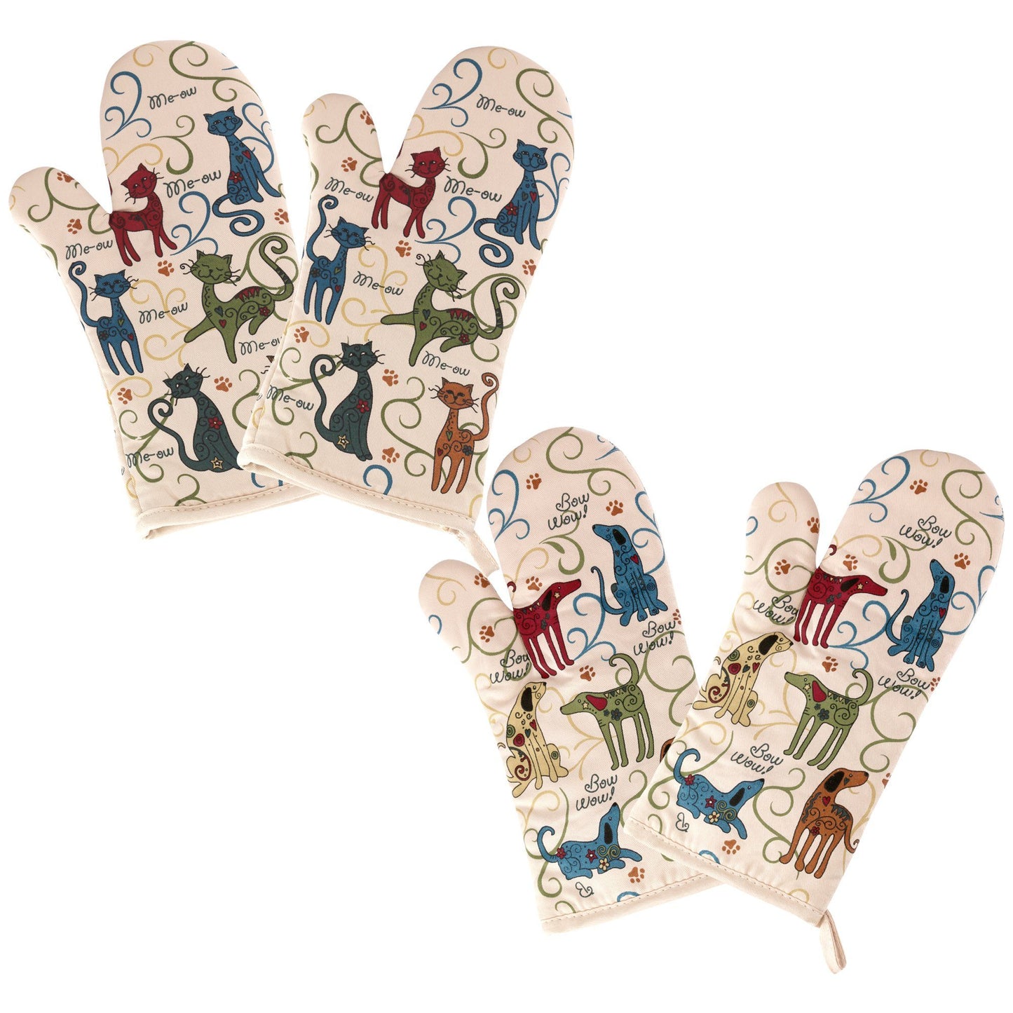 Festival Pets Oven Mitts - Set Of 2