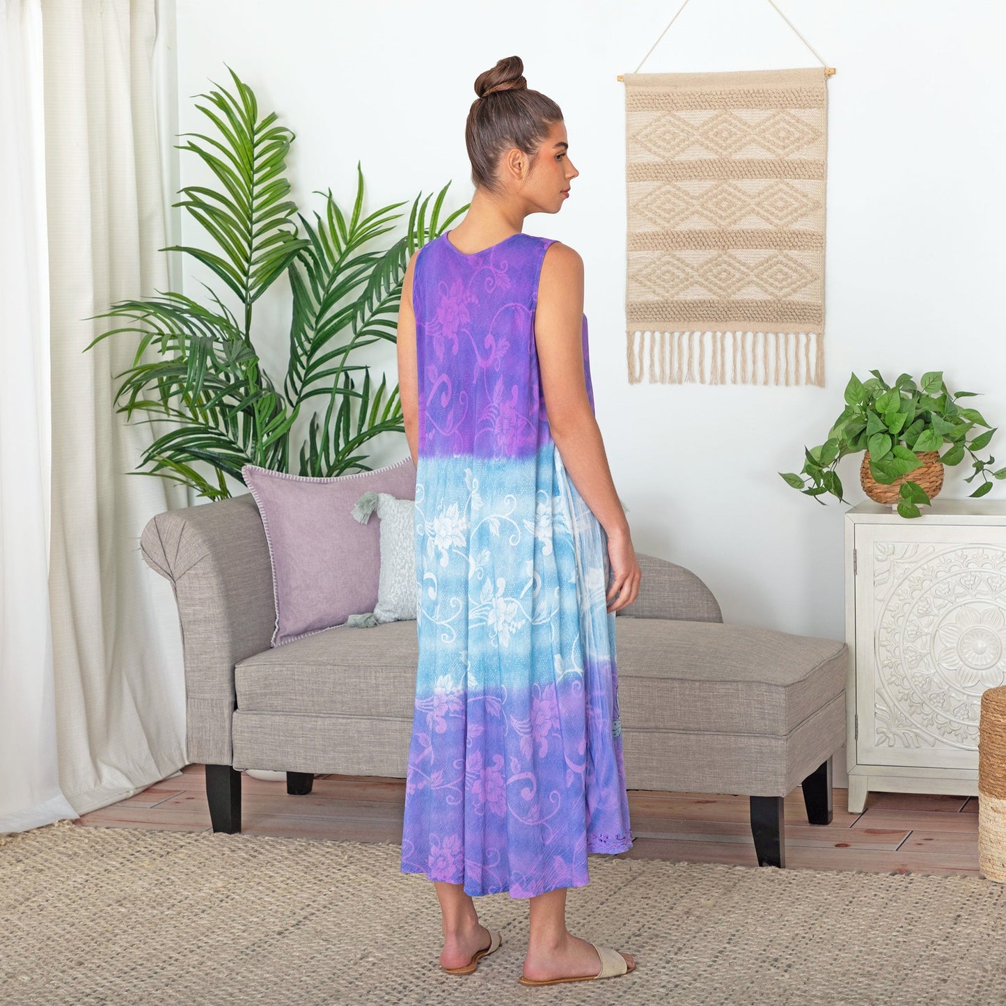 Butterflies & Blooms Long Dress | Fair Trade