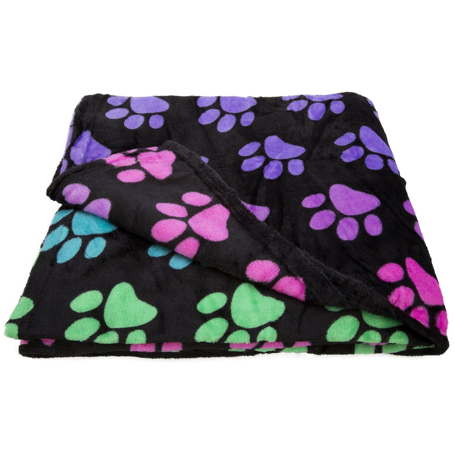 Super Cozy™ Fleece Paw Print Throw Blanket