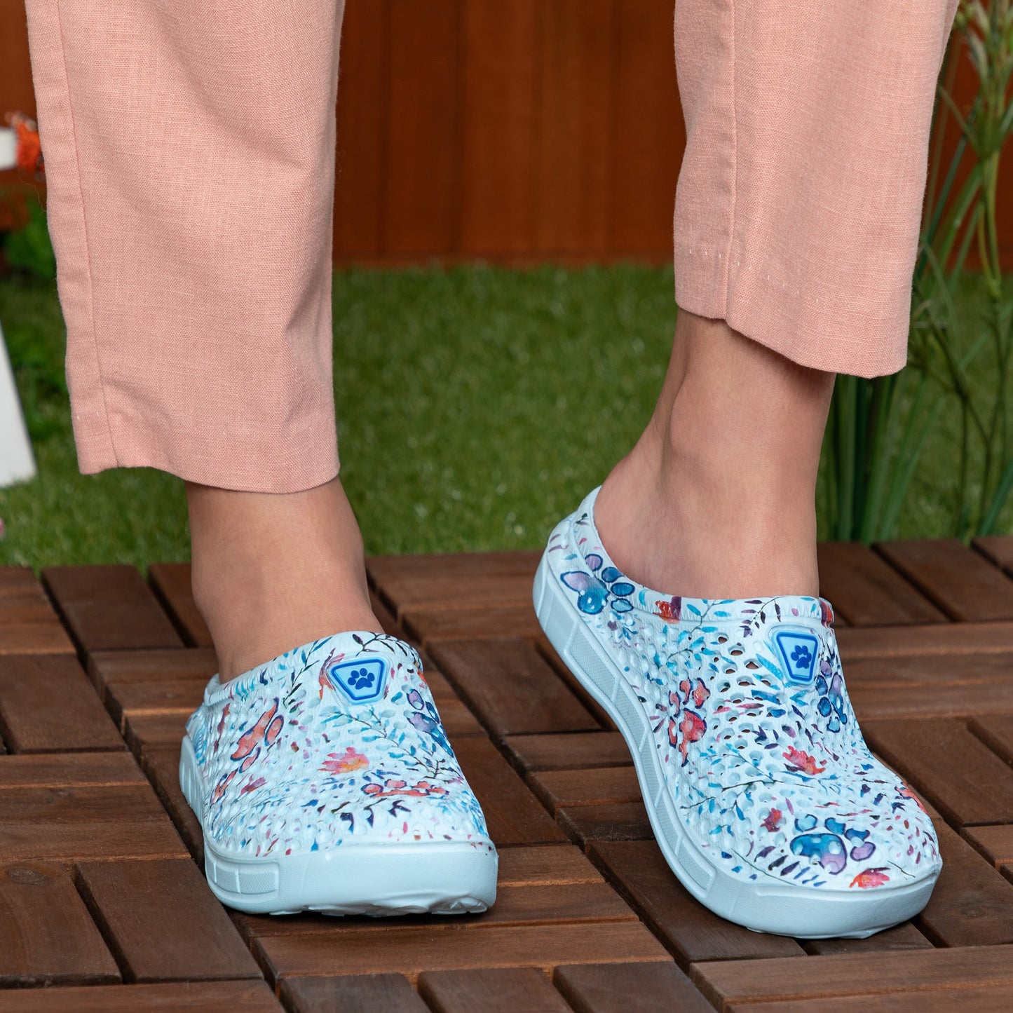 Rainbow Paw Slip-On Clogs