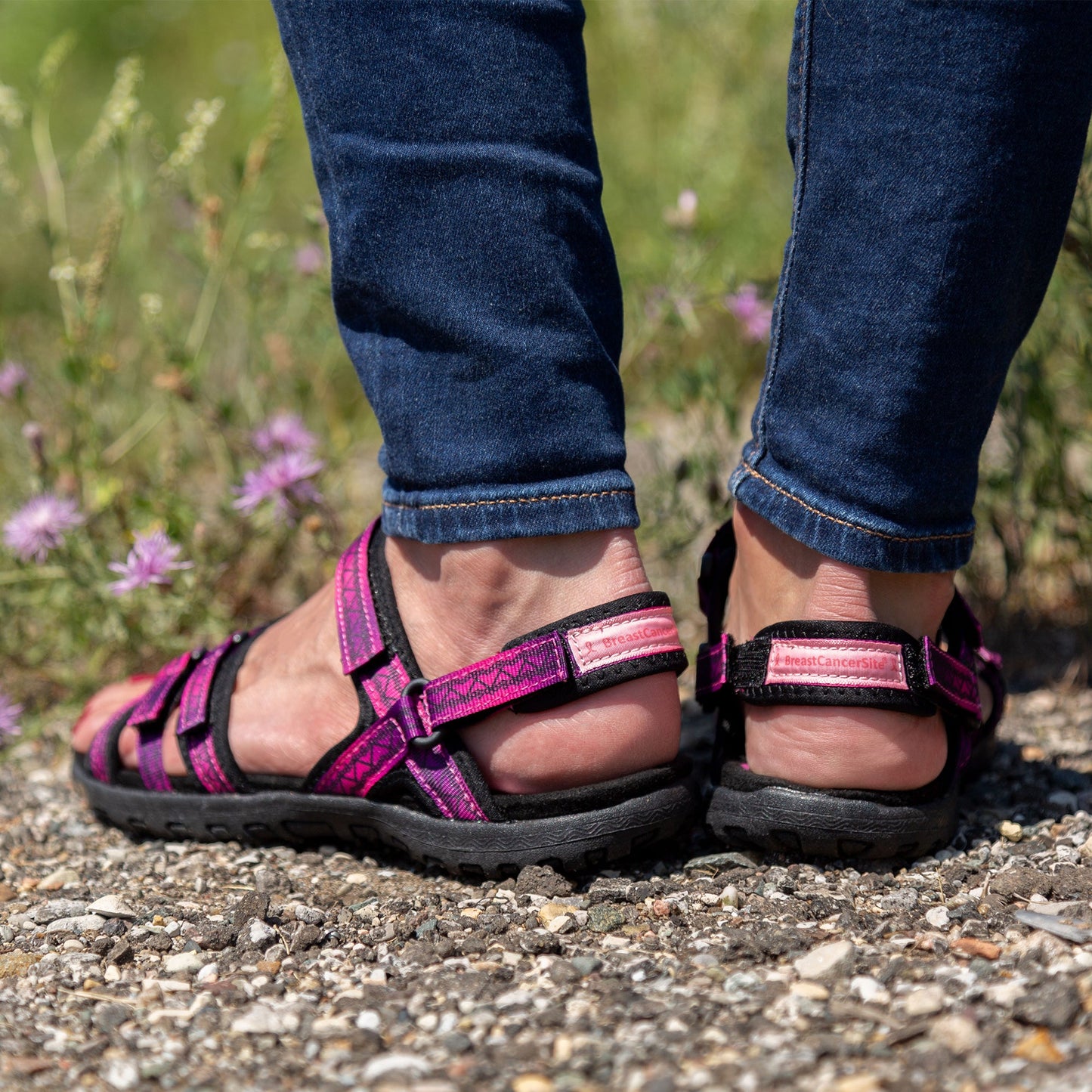 Ultralite™ Pink Ribbon Strappy Sport Sandals