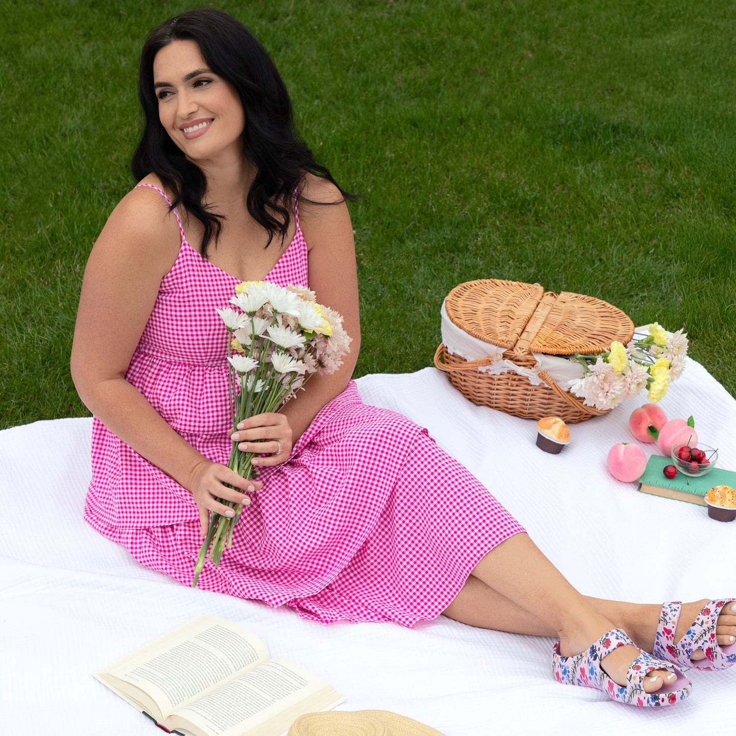 Gingham Layered Maxi Dress