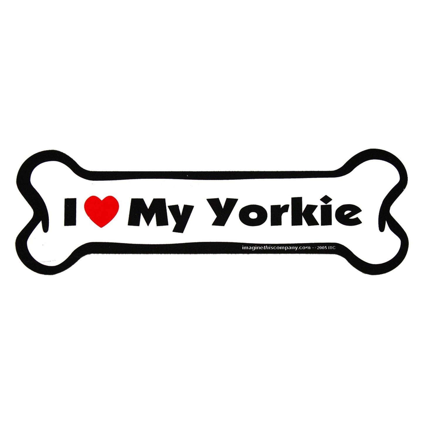 I Love My Dog Car Magnet: Breeds L - Z