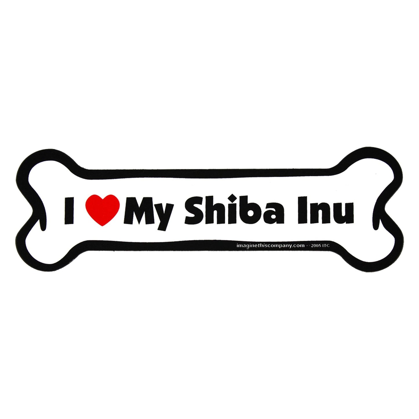 I Love My Dog Car Magnet: Breeds L - Z