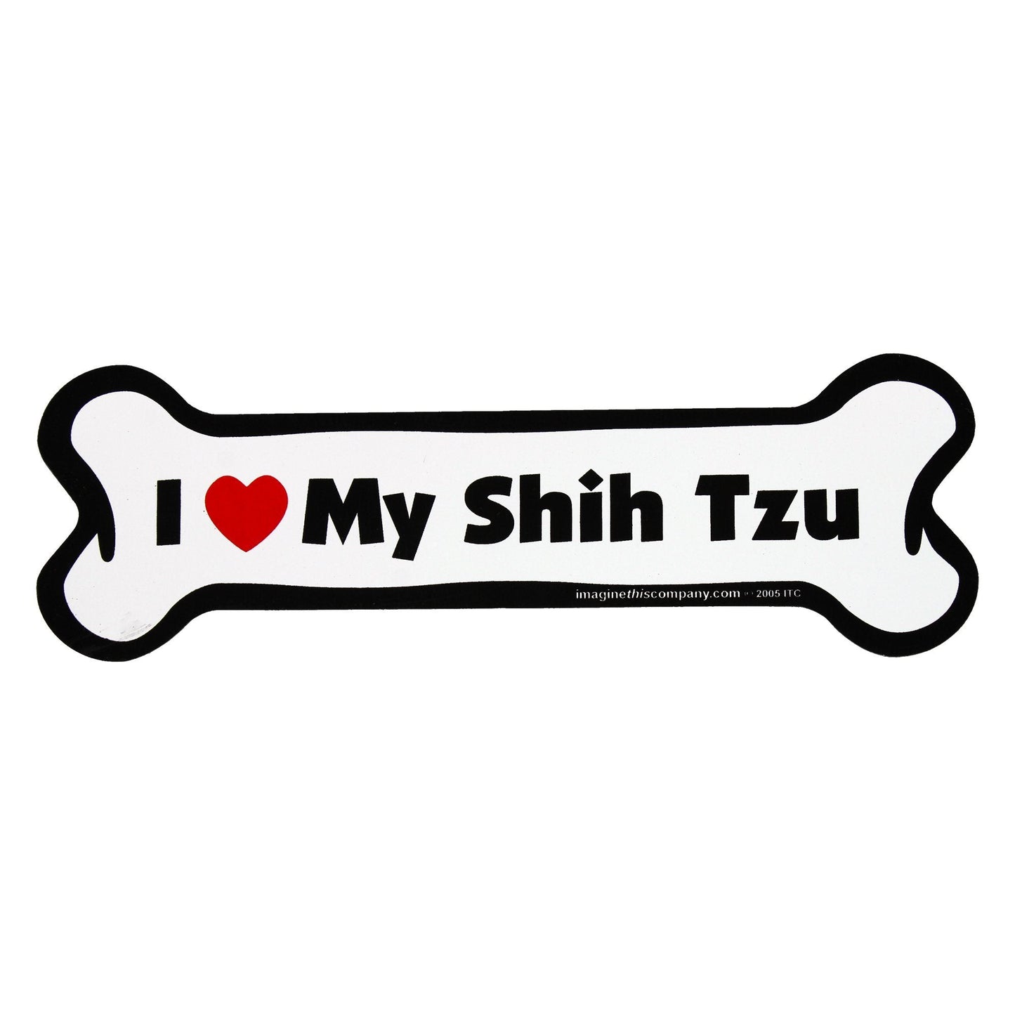 I Love My Dog Car Magnet: Breeds L - Z