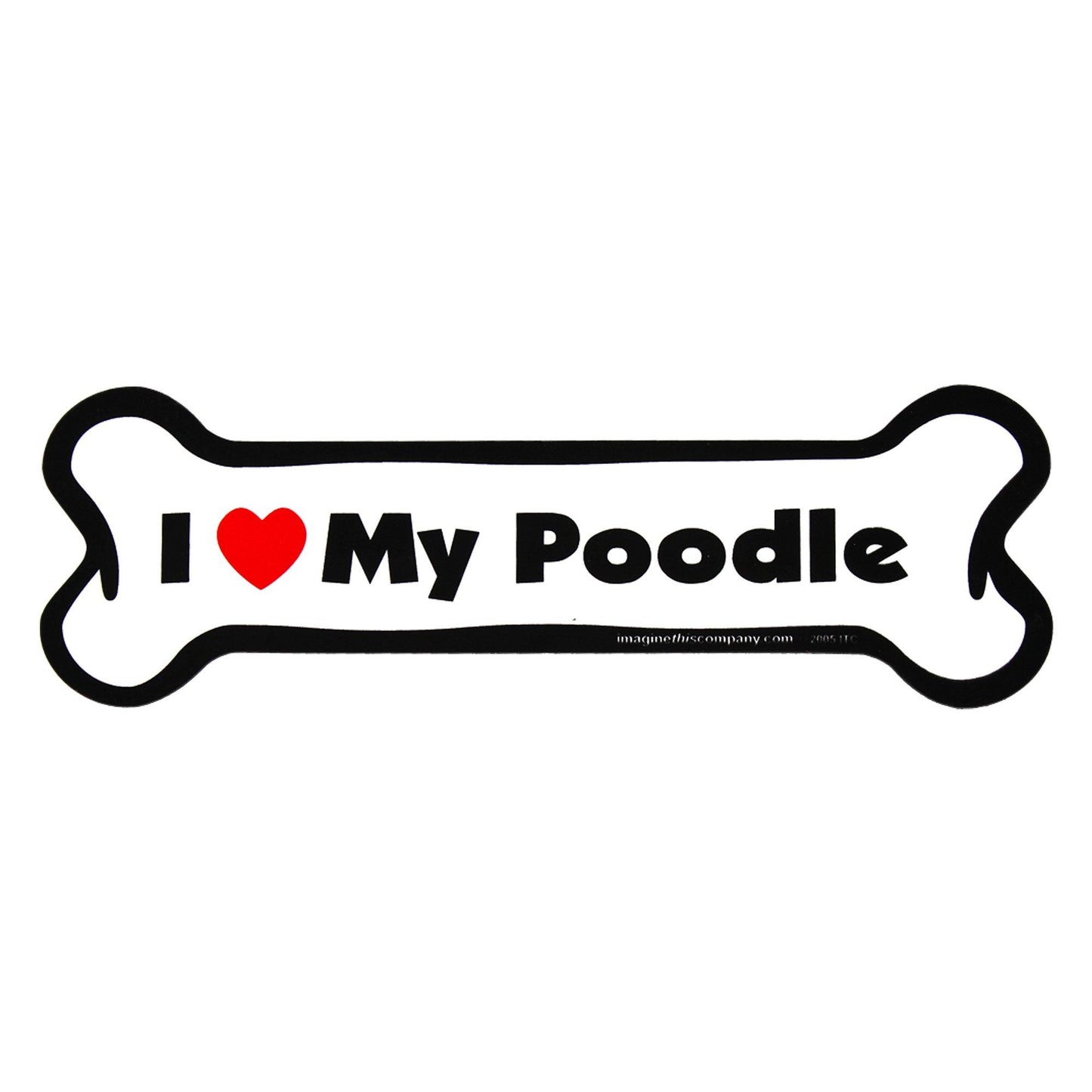 I Love My Dog Car Magnet: Breeds L - Z