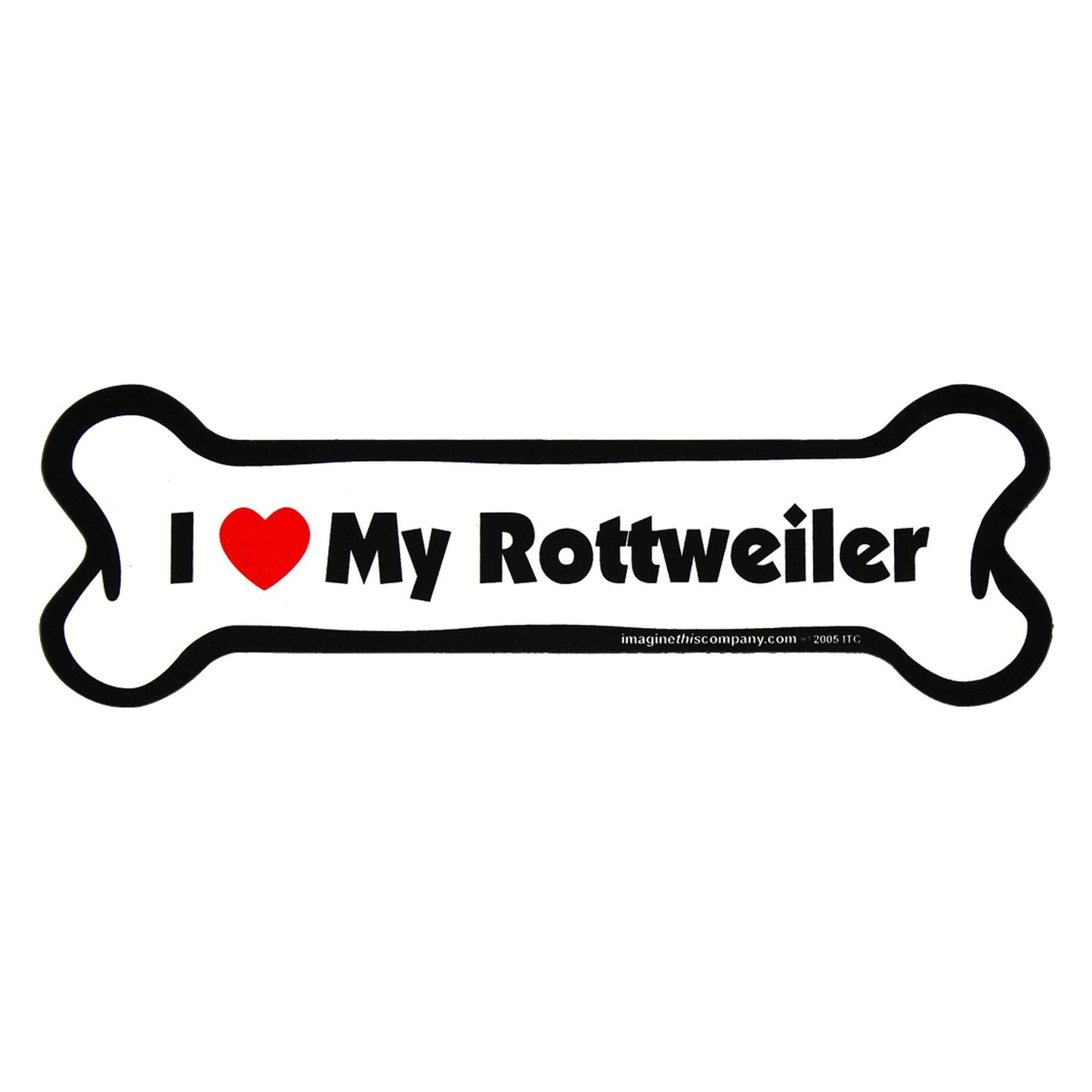 I Love My Dog Car Magnet: Breeds L - Z