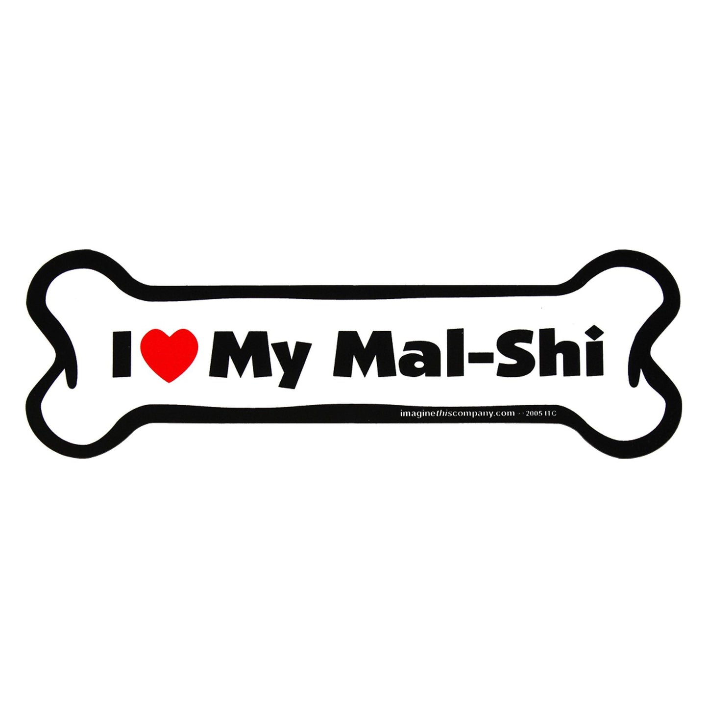 I Love My Dog Car Magnet: Breeds L - Z