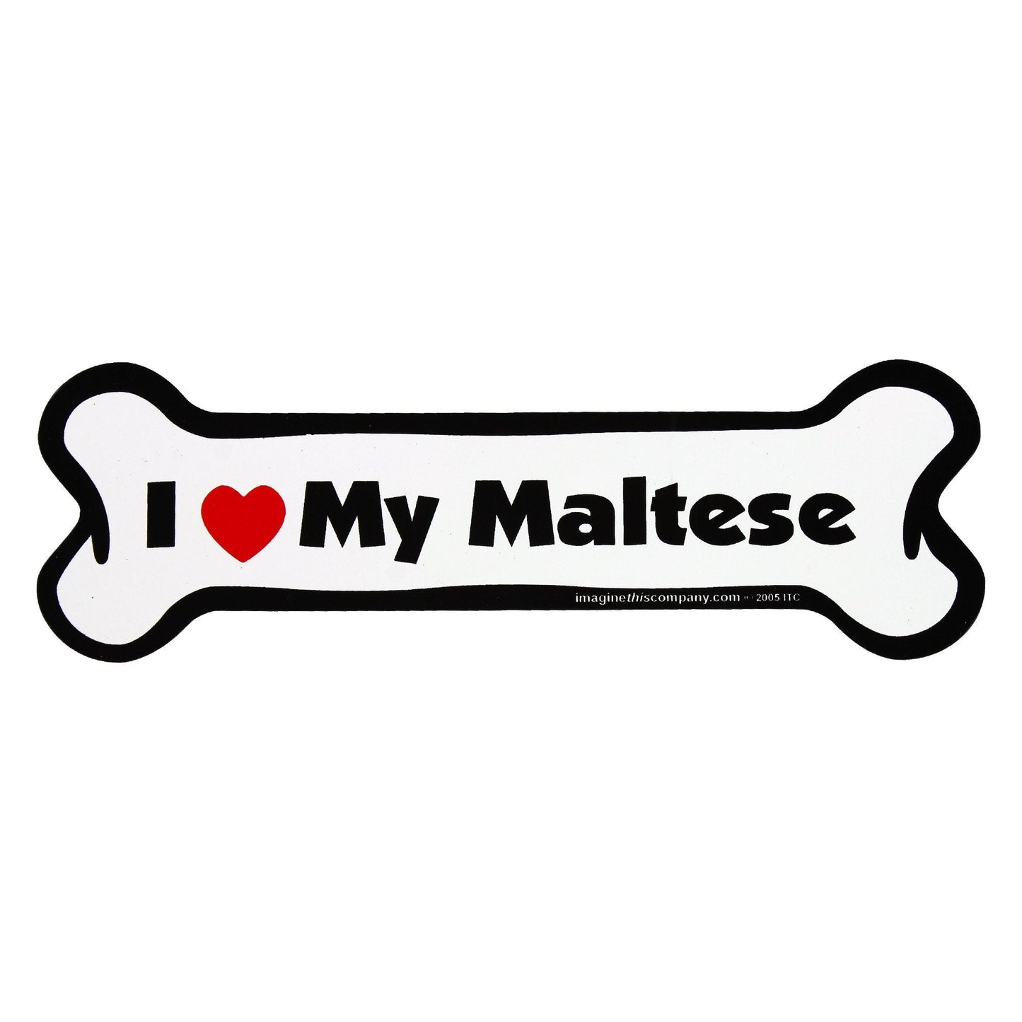 I Love My Dog Car Magnet: Breeds L - Z