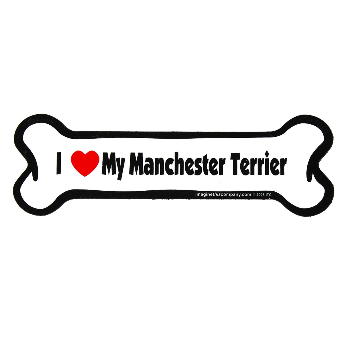 I Love My Dog Car Magnet: Breeds L - Z