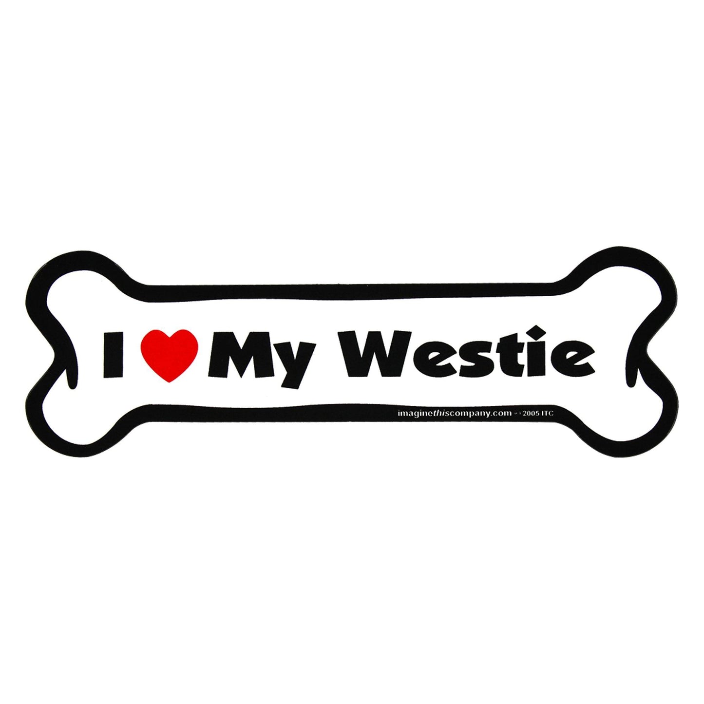 I Love My Dog Car Magnet: Breeds L - Z