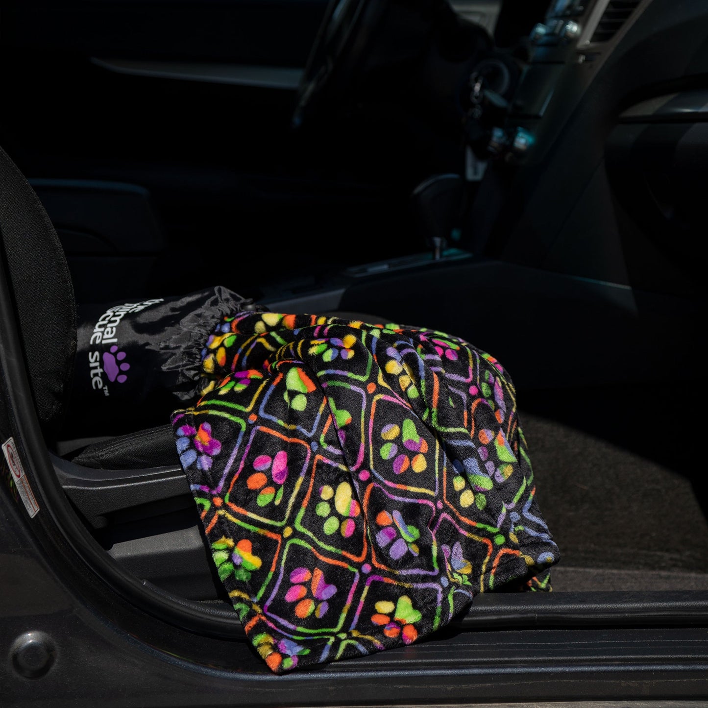 Super Cozy™ Paw Print Travel Blanket