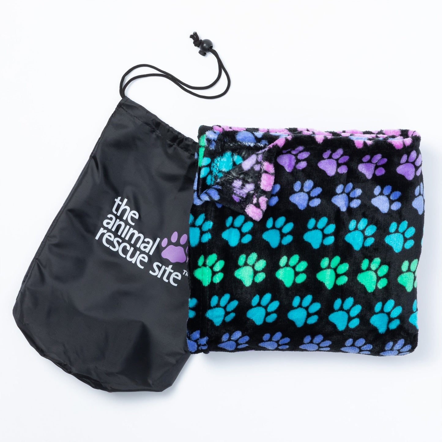 Super Cozy™ Paw Print Travel Blanket