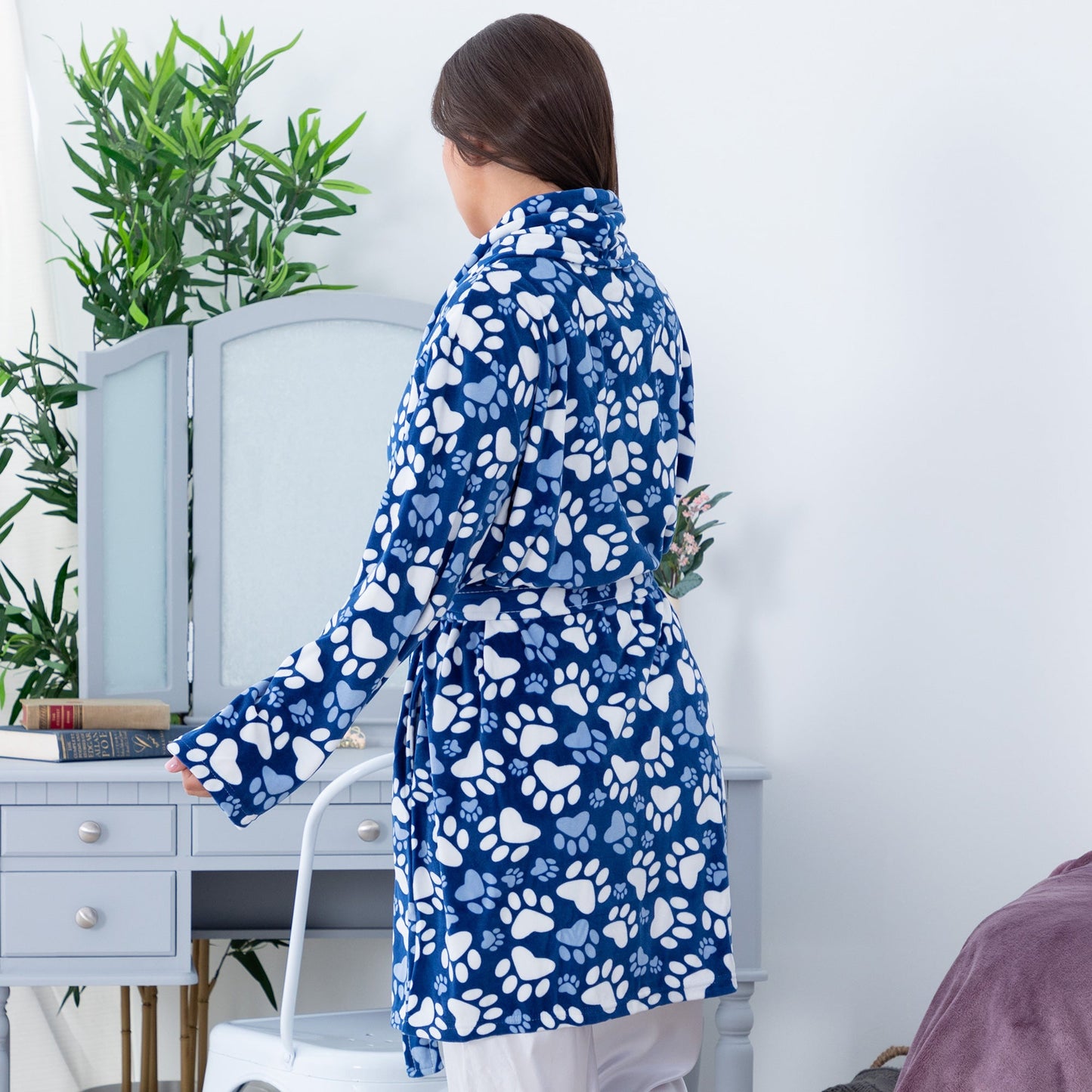 Super Cozy™ Paws & More Paws Bathrobe
