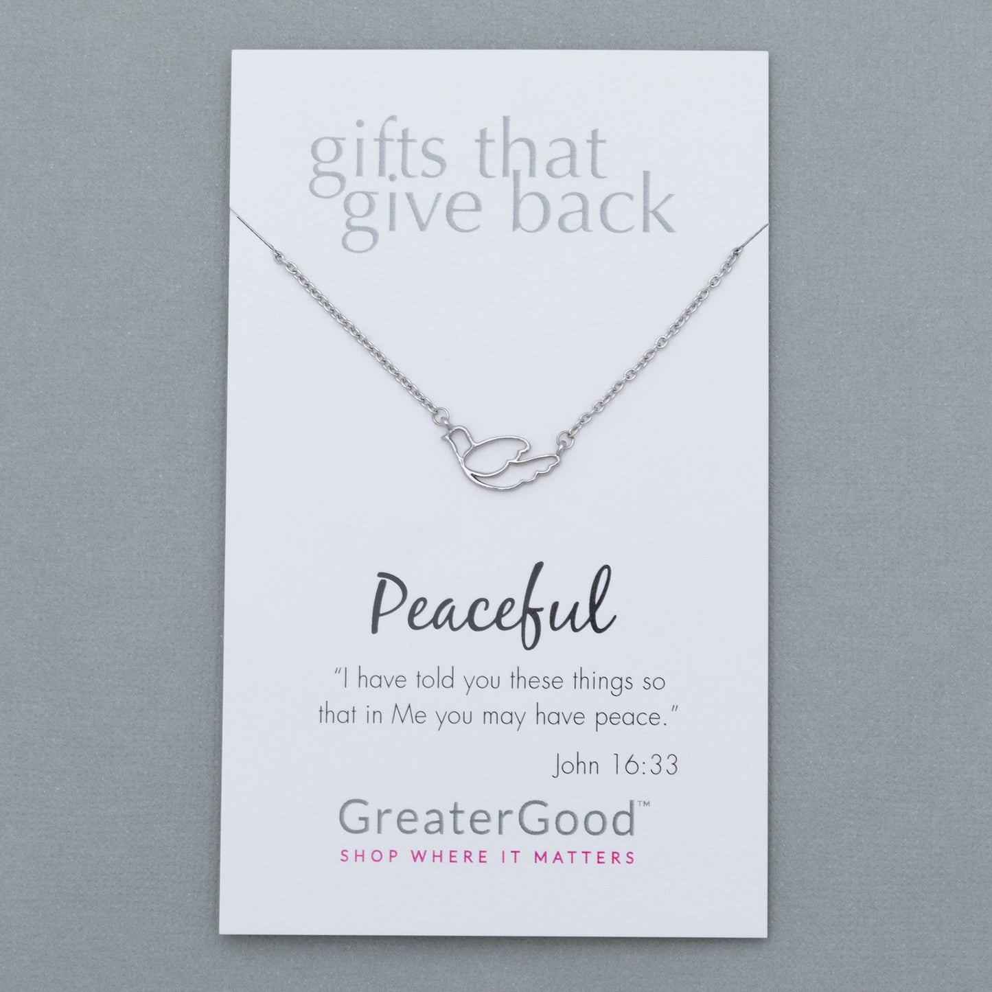 Mindfully Living Pewter Necklace