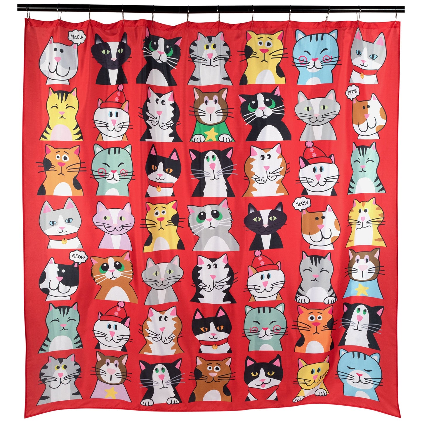 Pawsitively Pretty Shower Curtain with 12 Hooks
