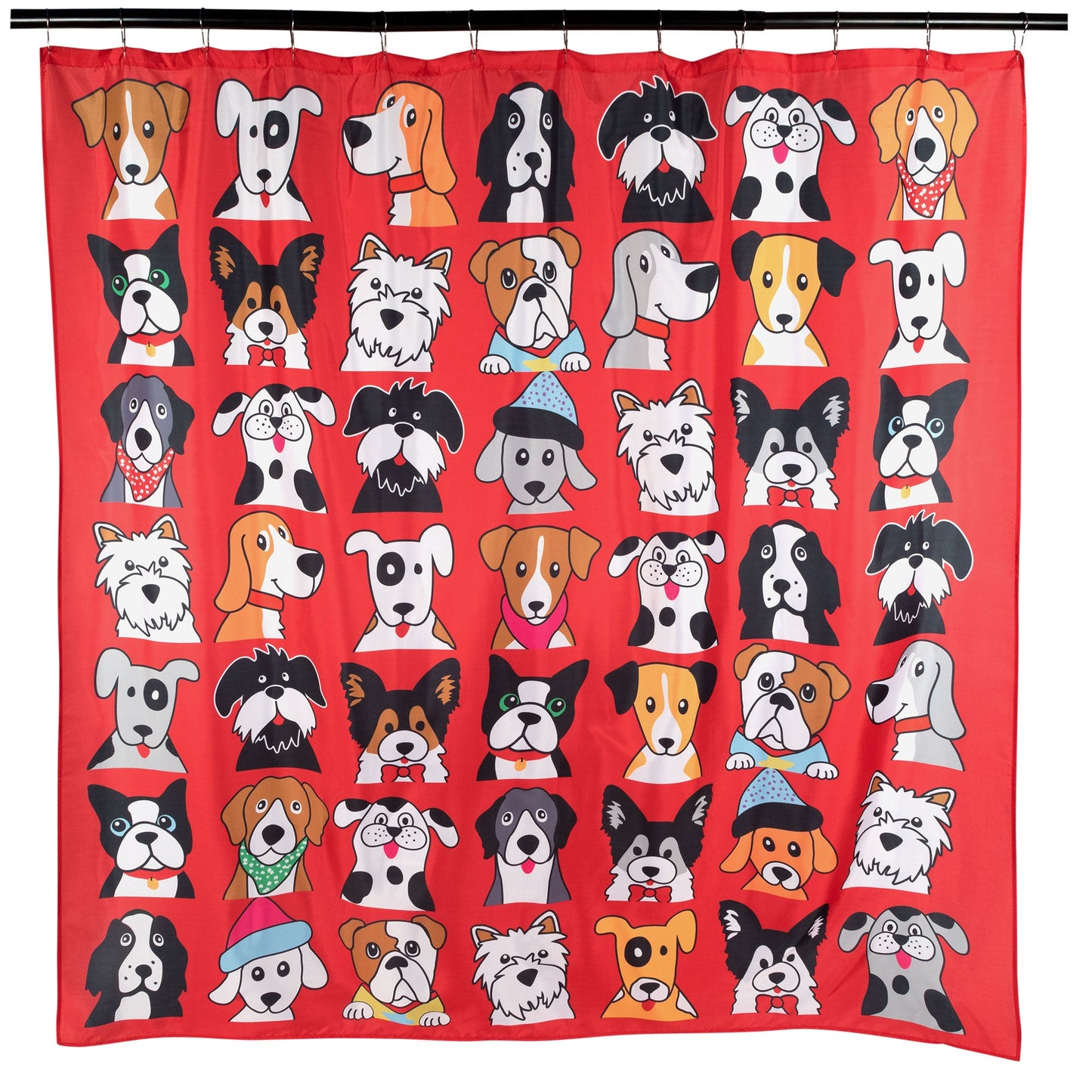Pawsitively Pretty Shower Curtain with 12 Hooks
