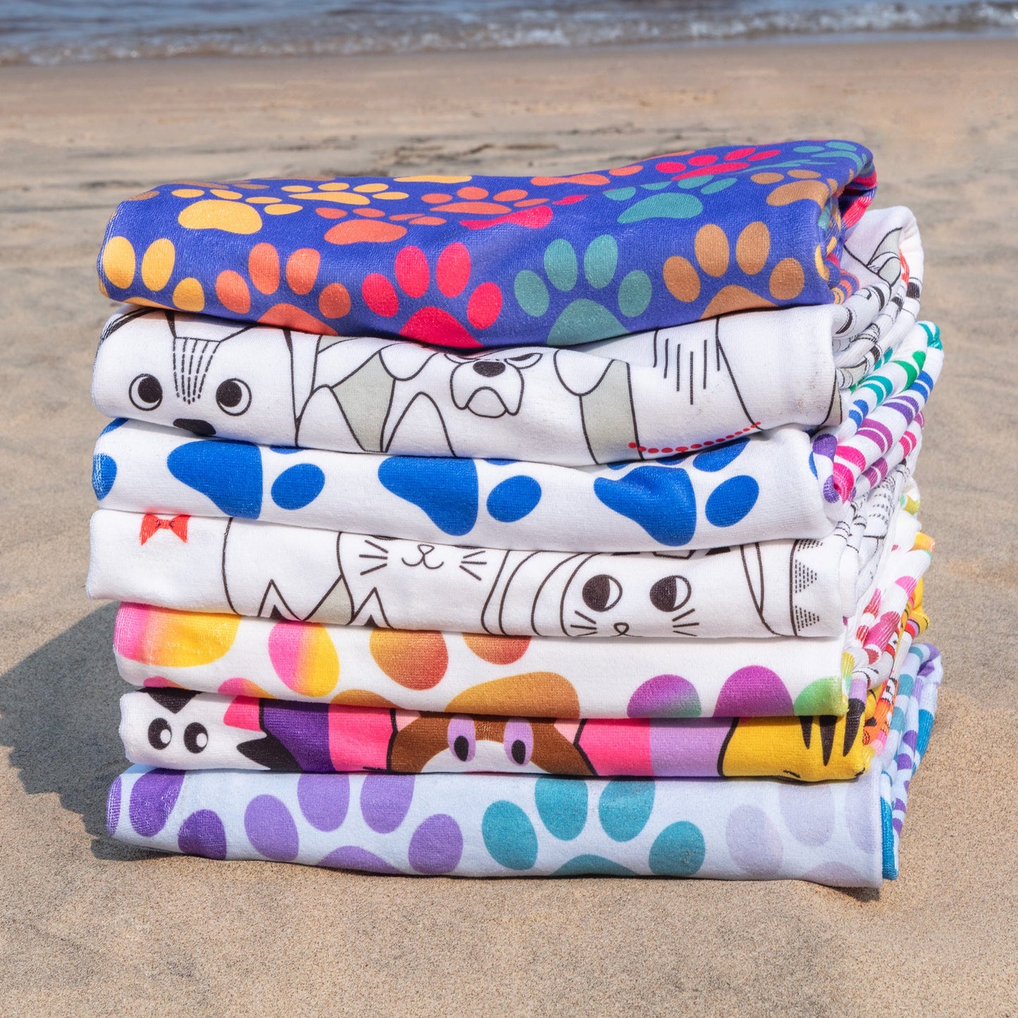 Paw Print Oversized Beach Towel