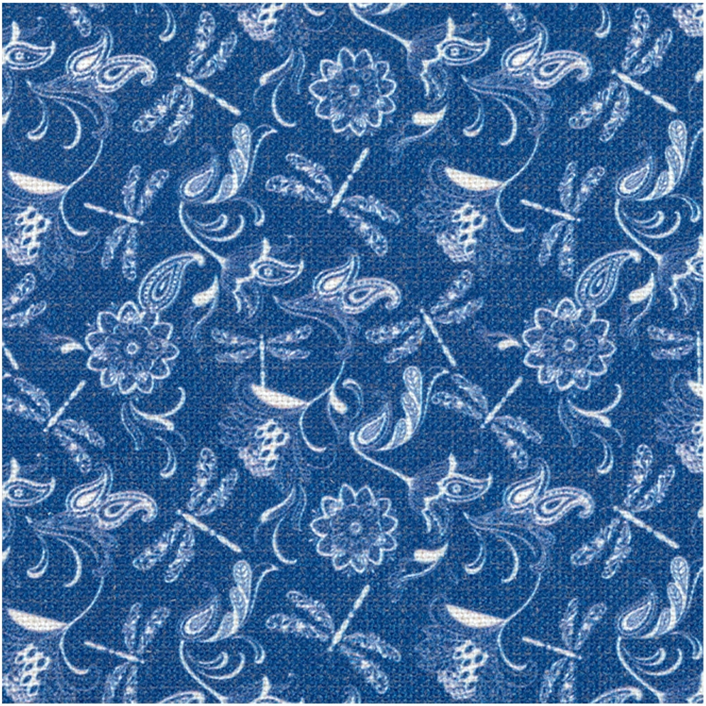 Blue Paisley Dragonflies Kitchen Linens