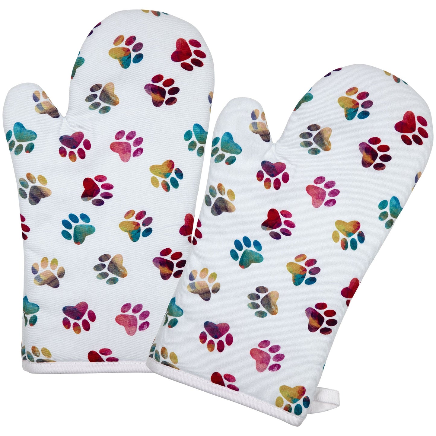 Rainbow Ombre Paws Kitchen Linens