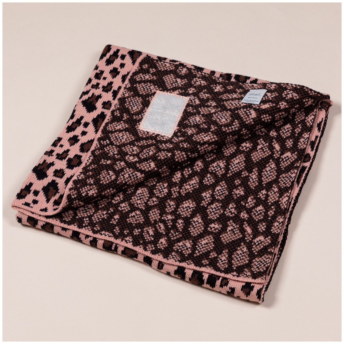 C&C™ Home Leopard Knit Baby Blanket