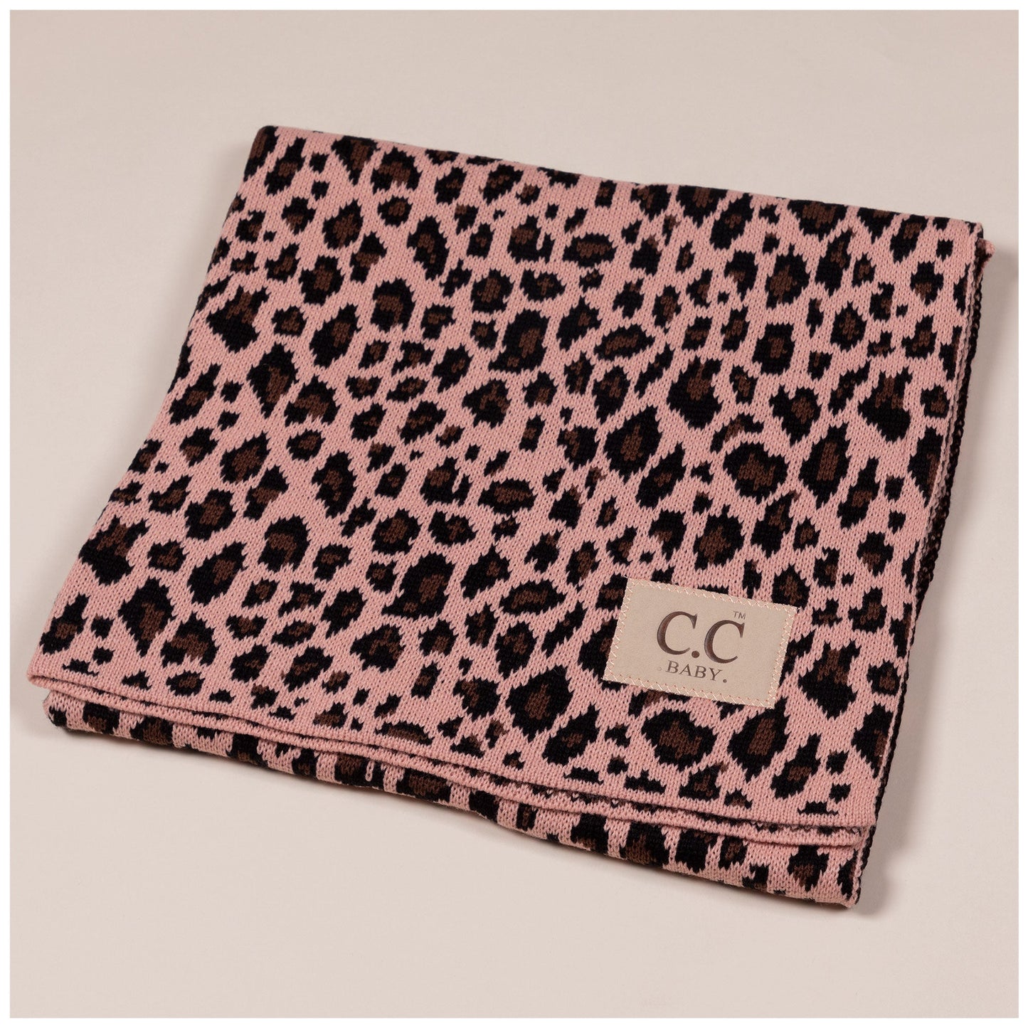 C&C™ Home Leopard Knit Baby Blanket