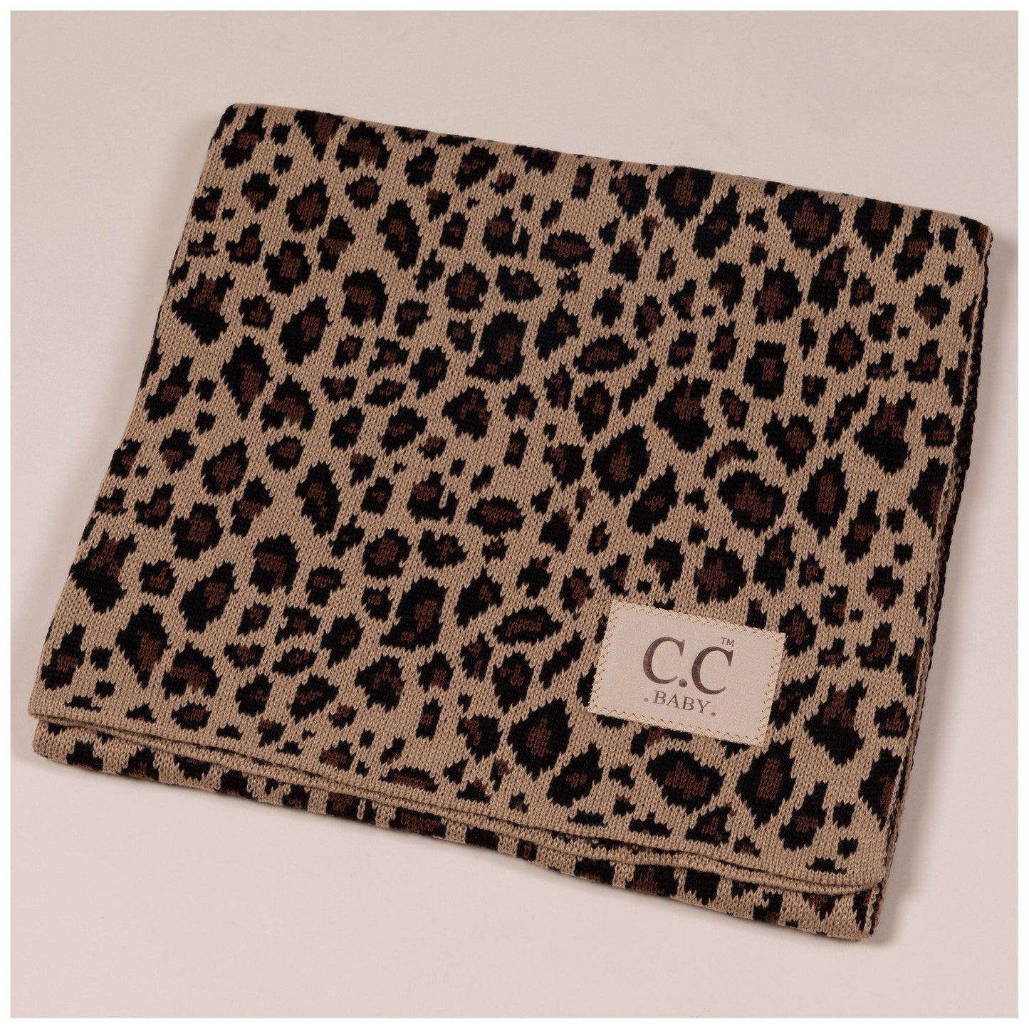 C&C™ Home Leopard Knit Baby Blanket