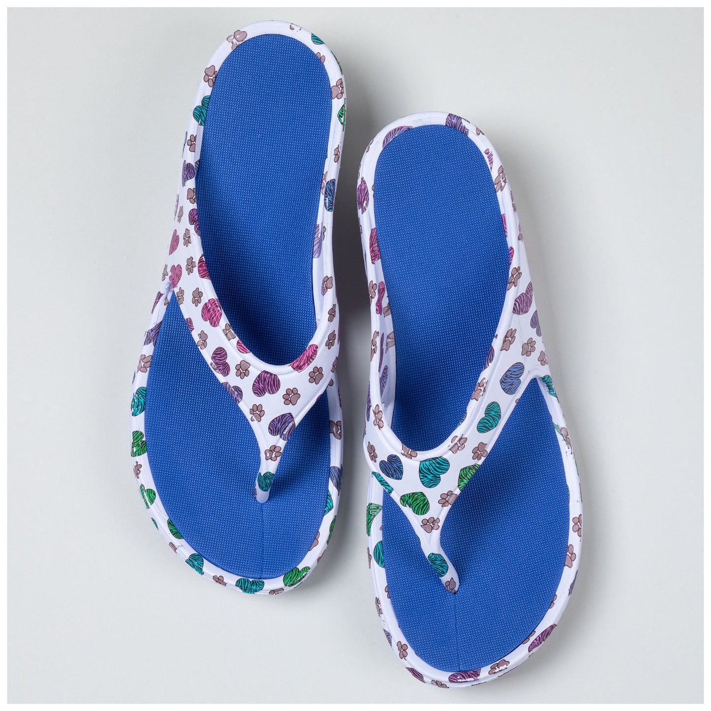 Paw Print Wedge Flip Flops