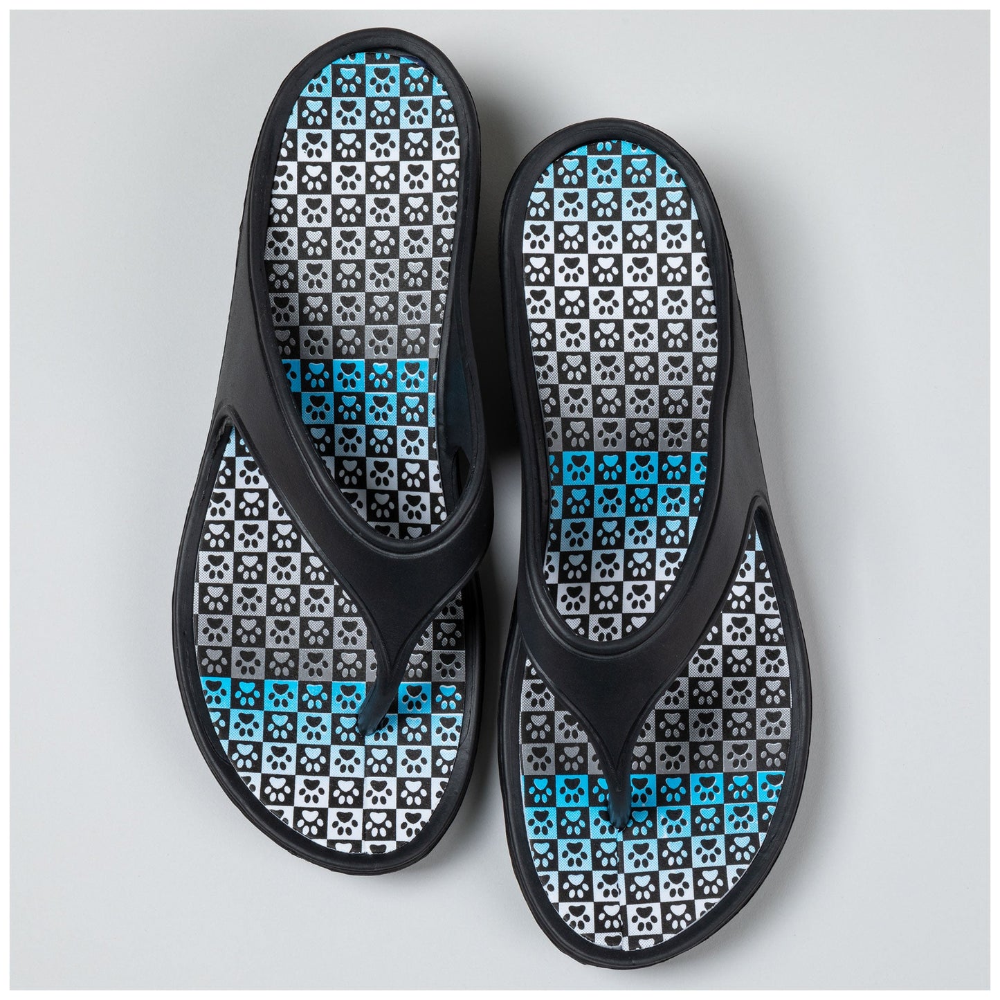 Paw Print Wedge Flip Flops
