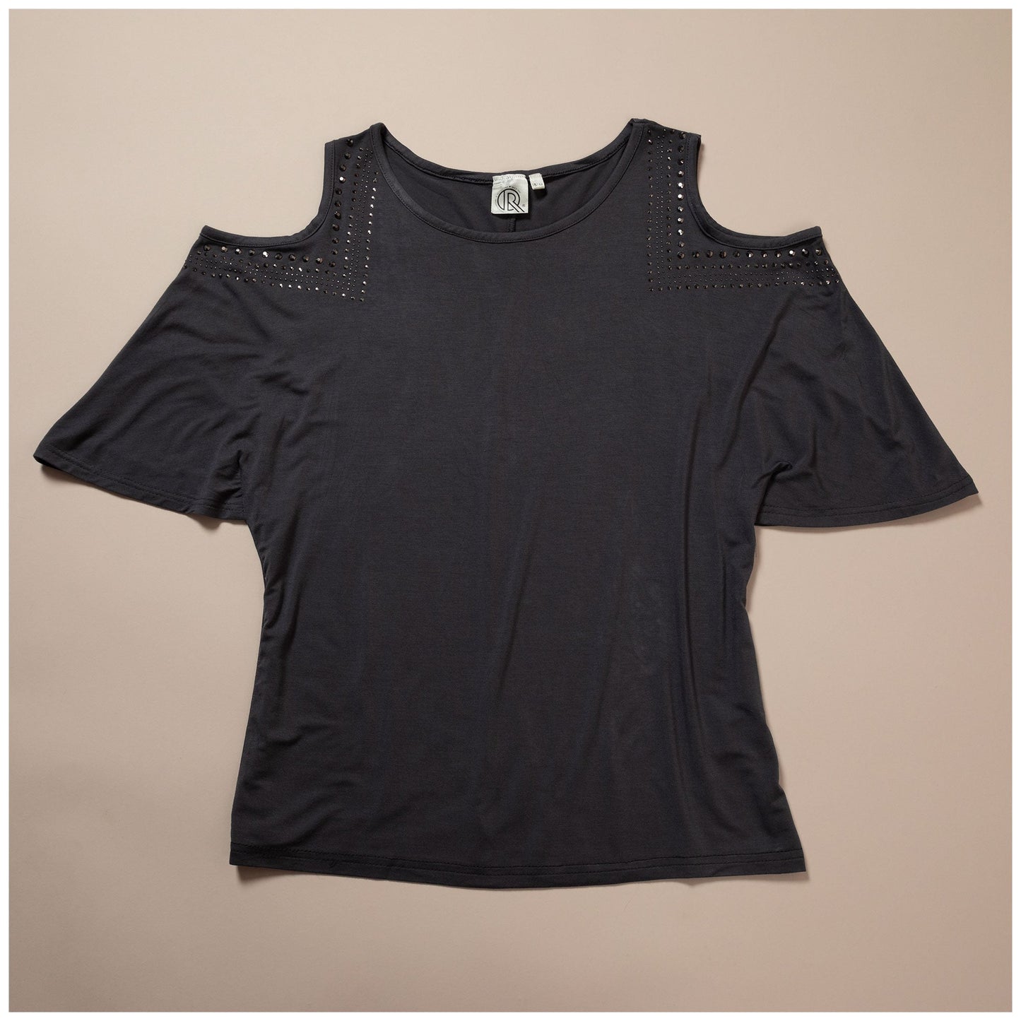 Cold Shoulder Rhinestone Top