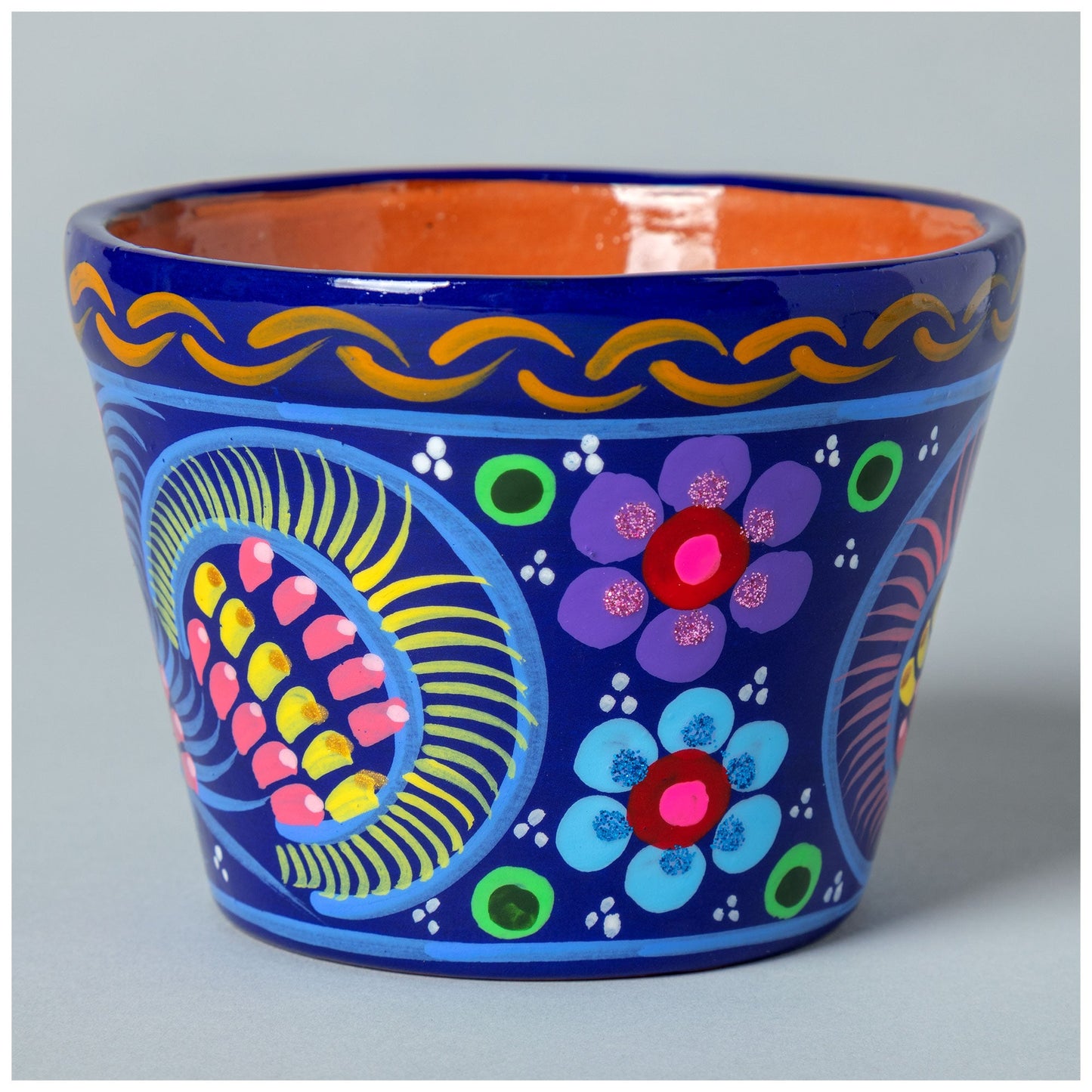 Fiesta Hand Painted Small Ceramic Planter