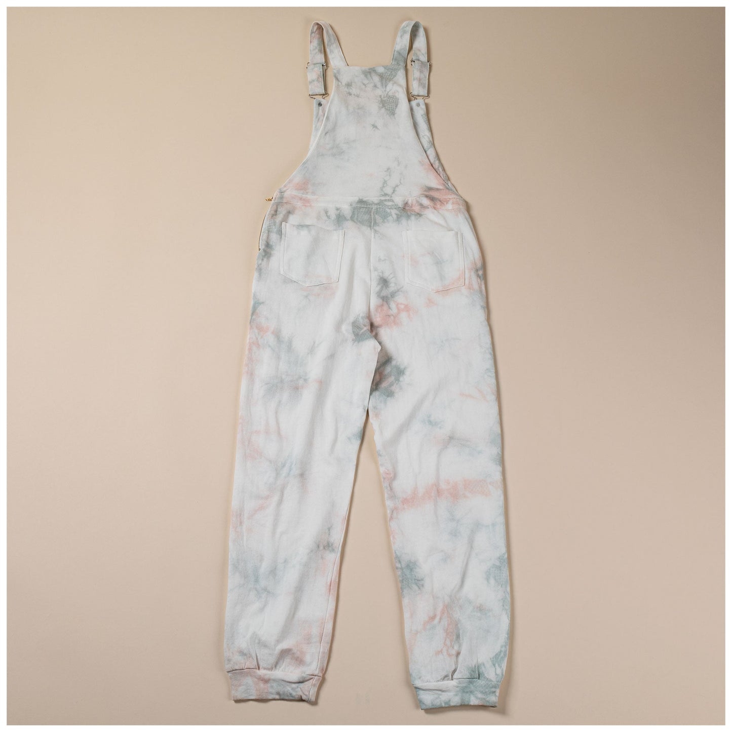 Pink Cloud Tie-Dye Overalls