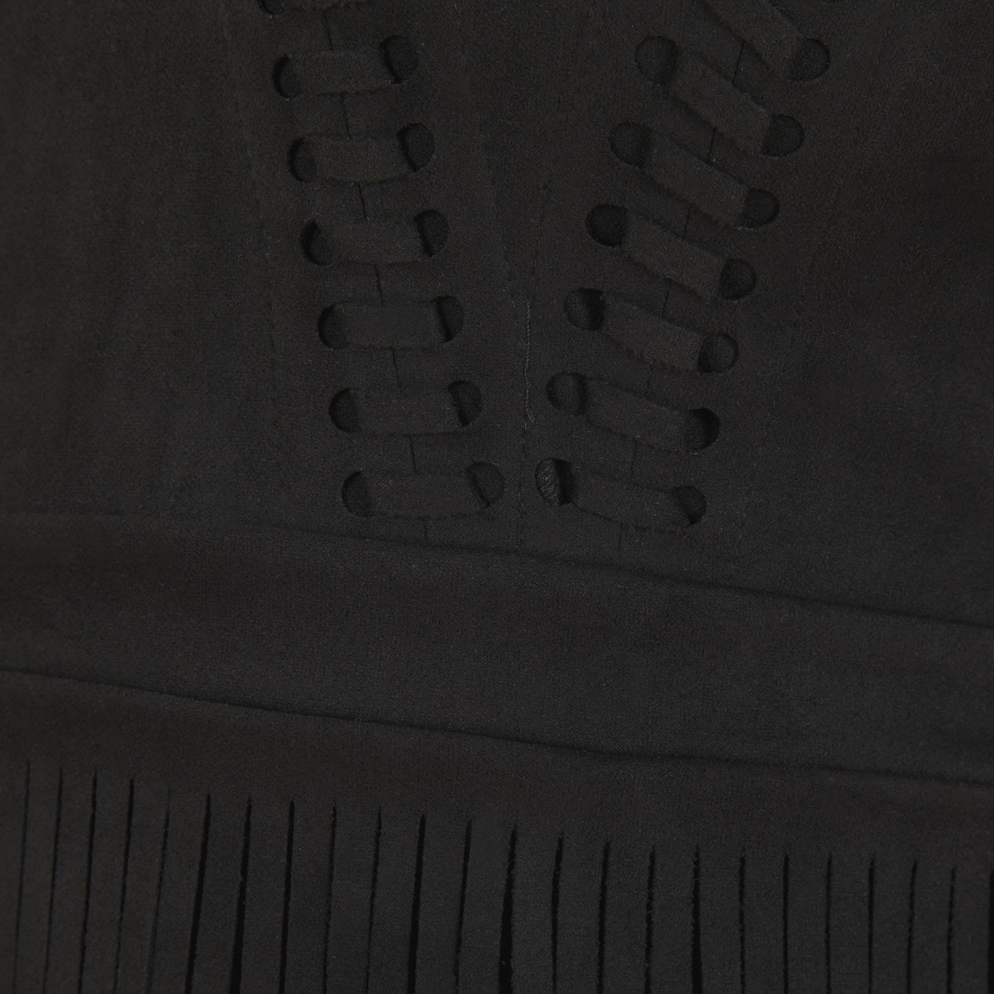 Southern Fringe Faux Suede Dress