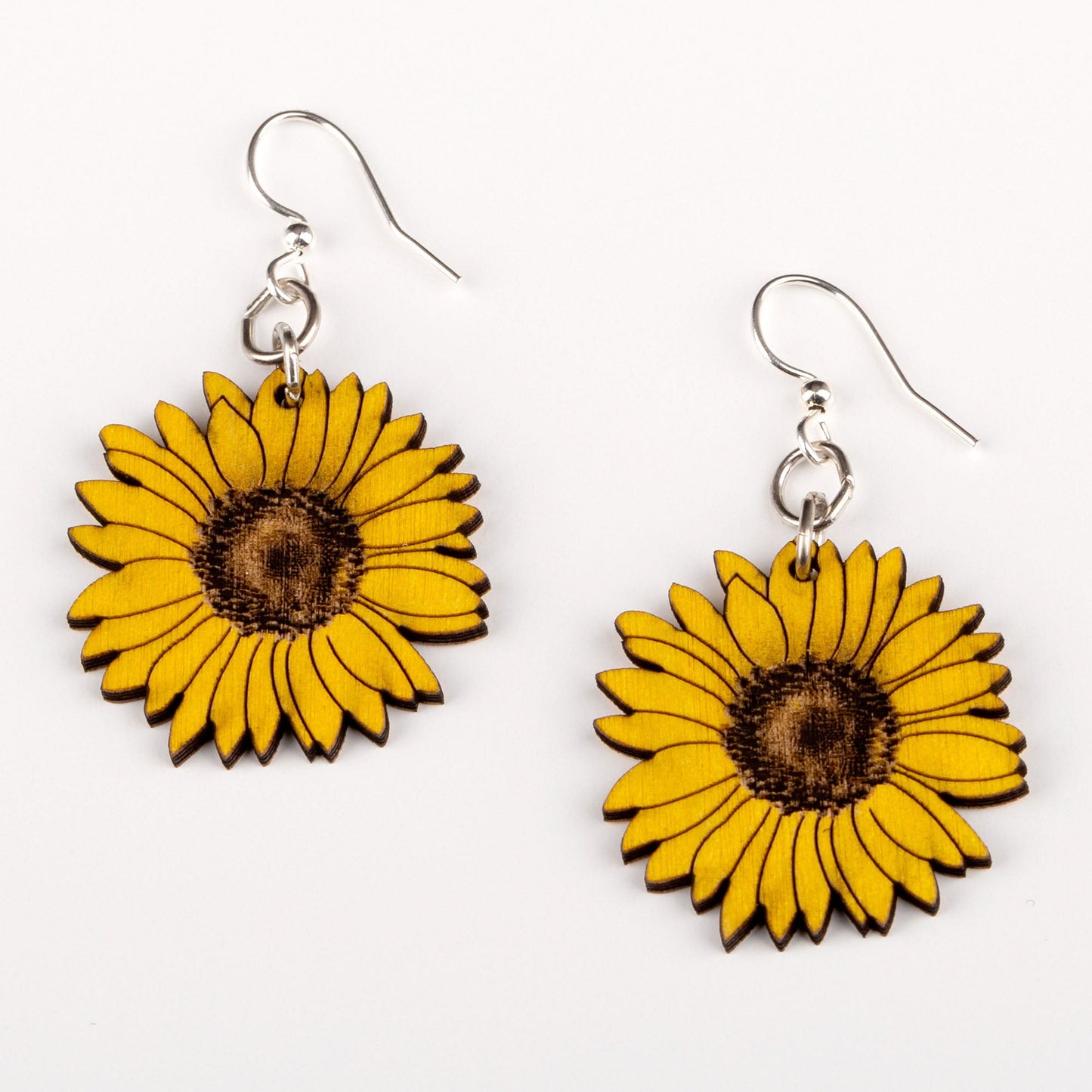 Sunflower Wooden Earrings